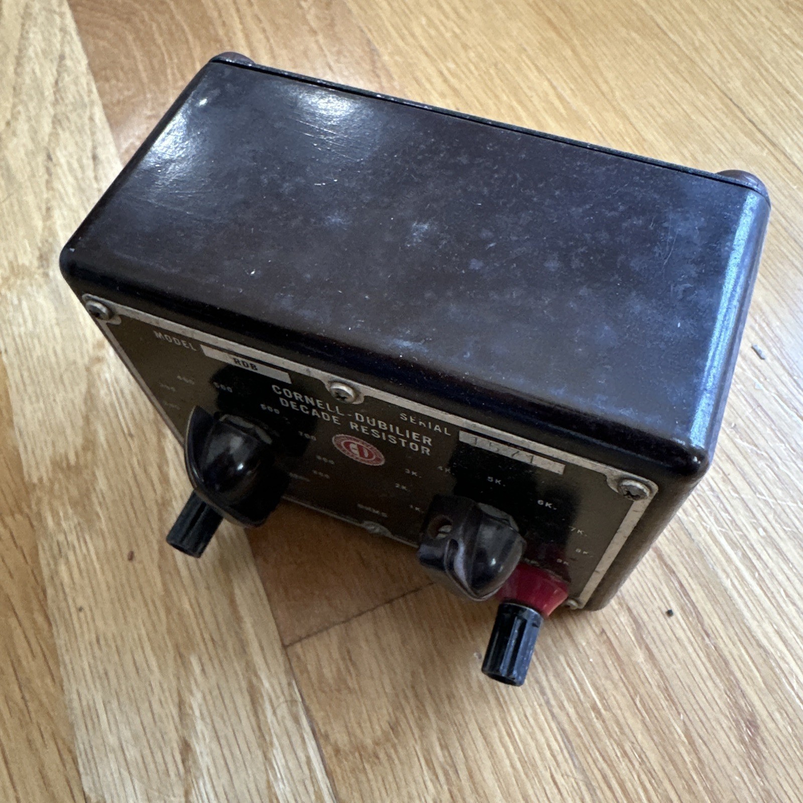 *READ* Vintage Cornell-Dubilier RDB Decade Resistor Box 100Ω–10kΩ UNTESTED