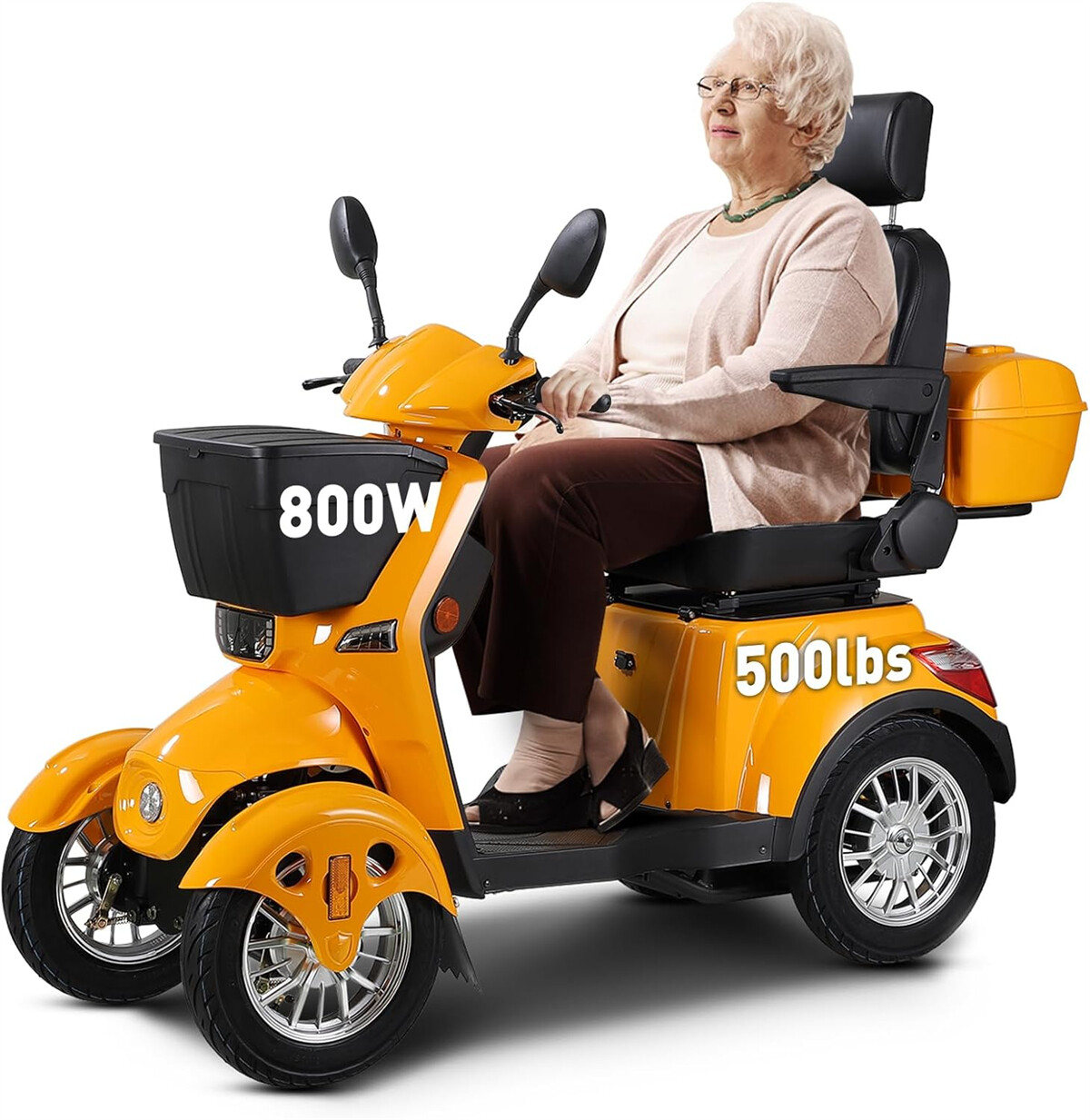 Four Wheels   Mobility Scooter 800W 60V 20AH Battery Motor fit Adult Senior