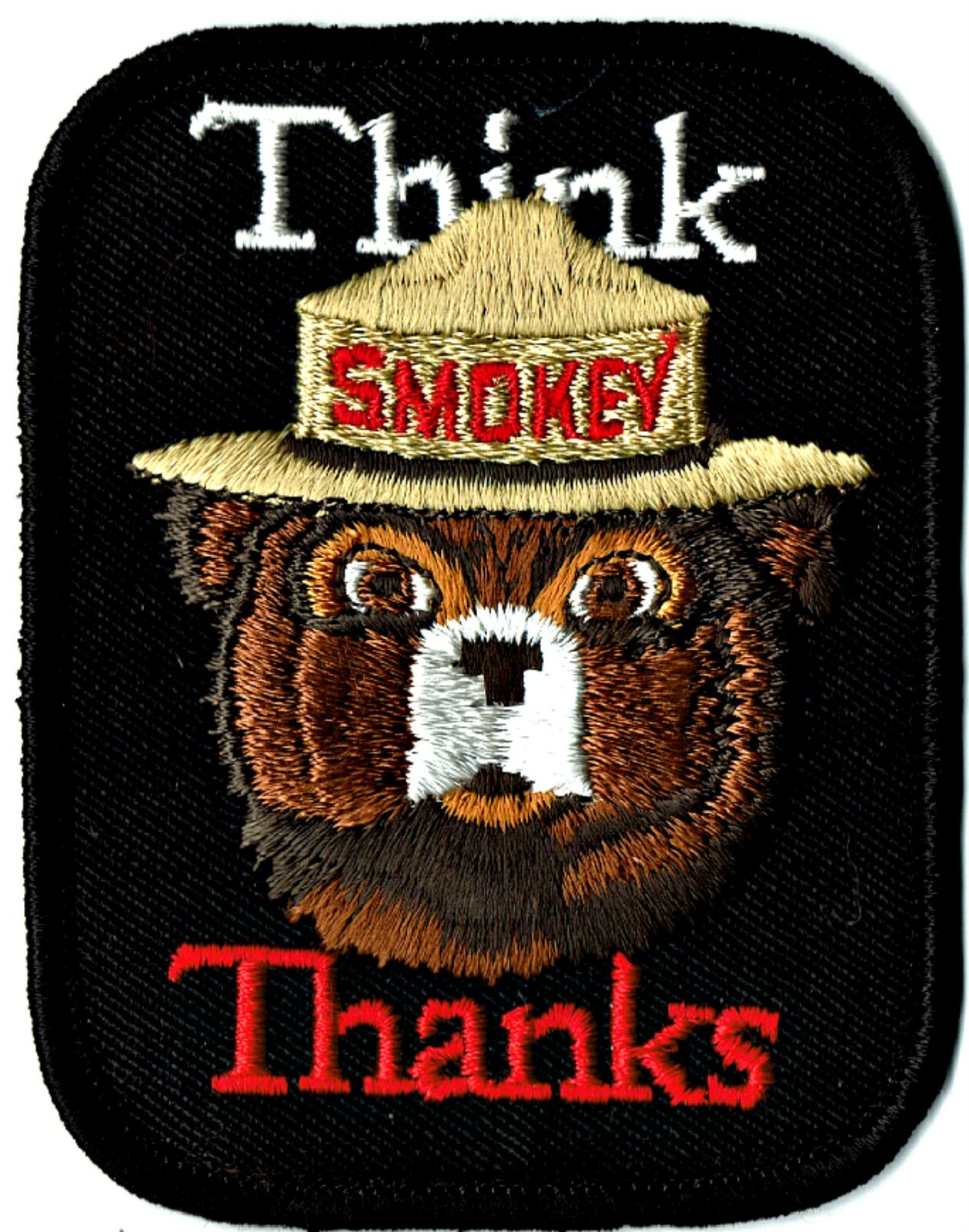 ⫸ OFFICIAL SMOKEY BEAR "THINK THANKS" USFS Patch Only You Wildland Friends NEW!
