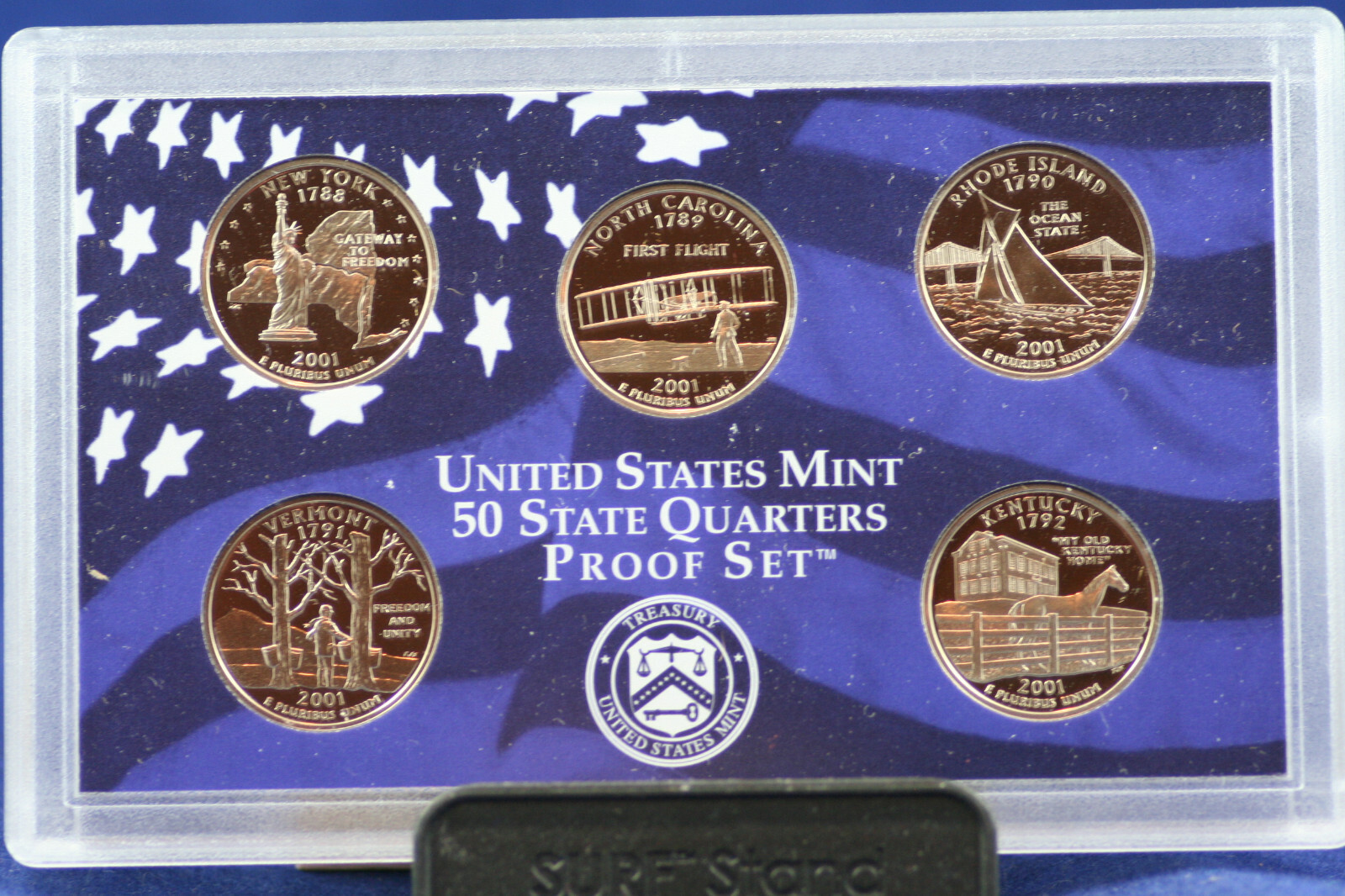 2001 State Quarters Proof Set Original US Mint Packaging
