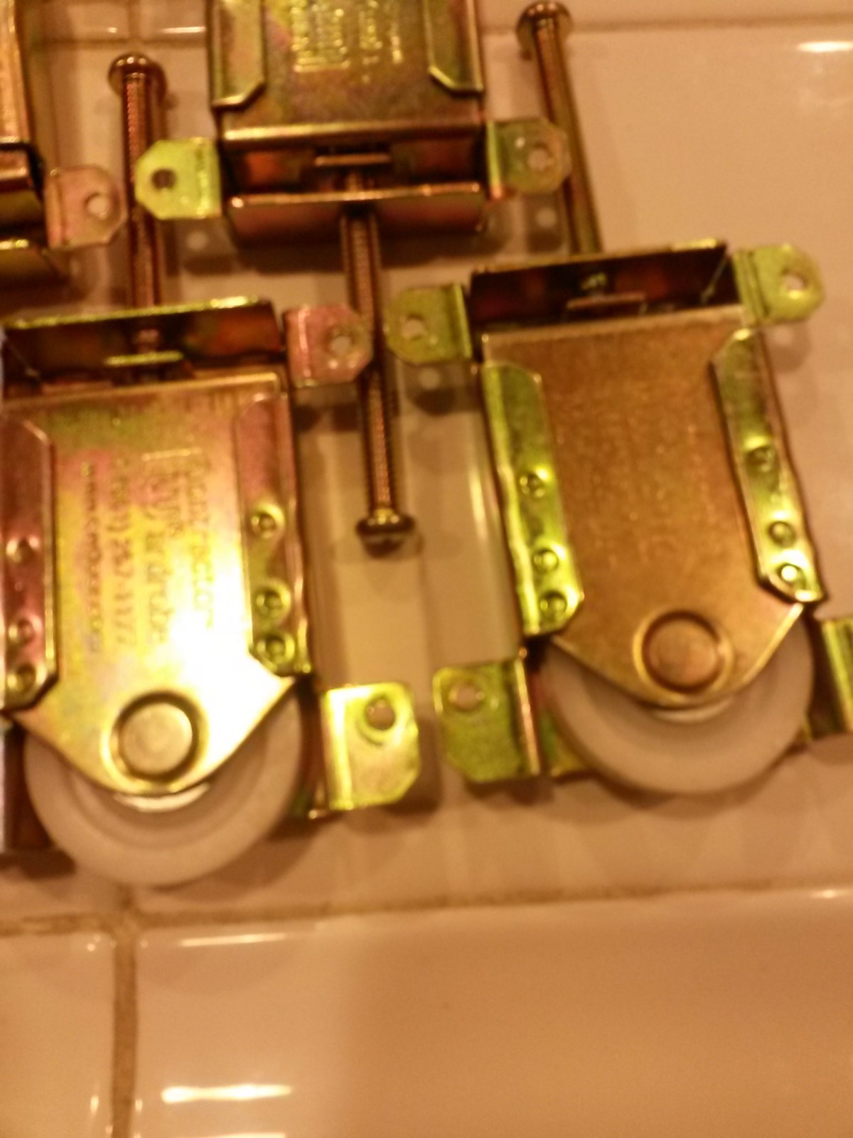5 NEW Contractors Wardrobe wheel assembly for many closet doors..