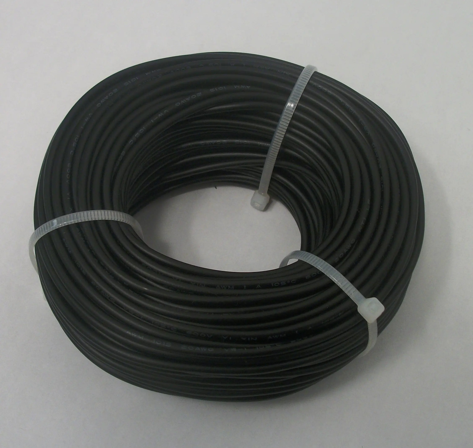 20 AWG tinned copper stranded hook up wire, 100 feet Black UL1007, project wire