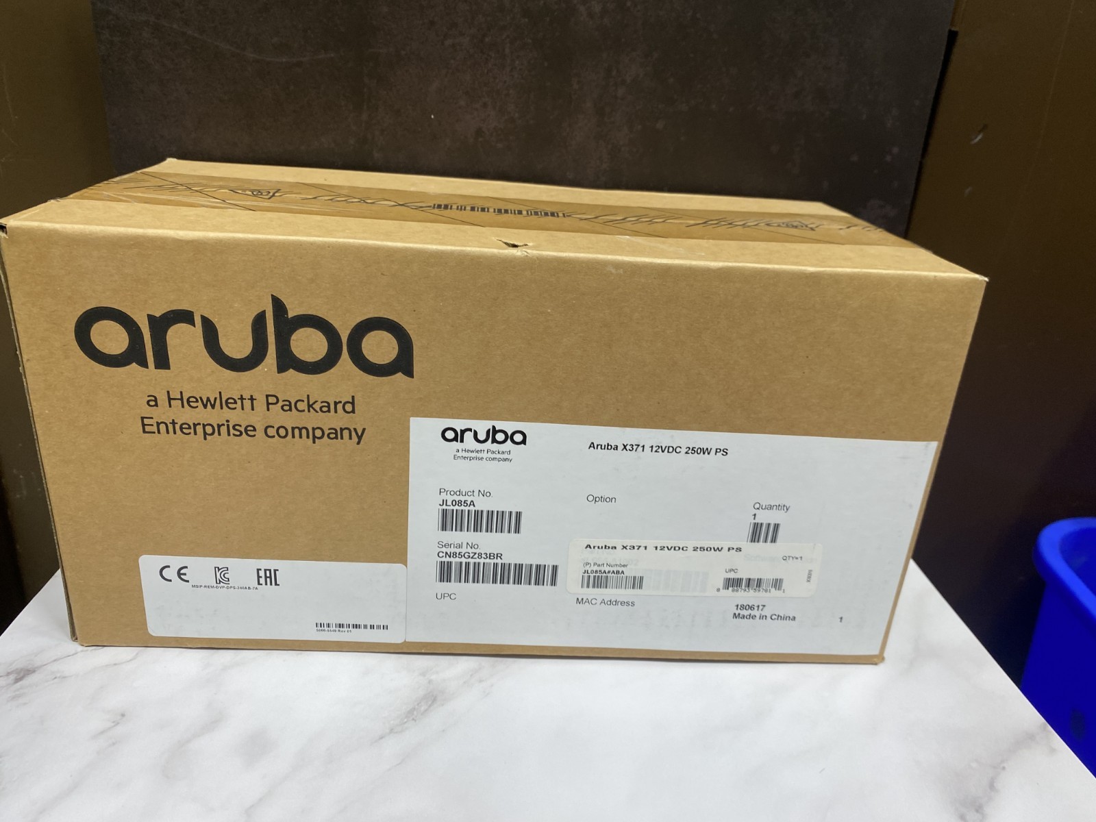 HPE Aruba X371 12VDC 250W Power Supply - NEW Sealed