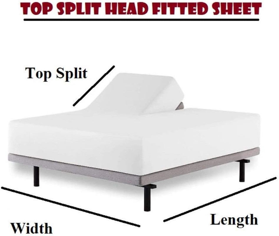 Plum 4-Piece Split Top Queen Microfiber Sheet Set for Adjustable Beds