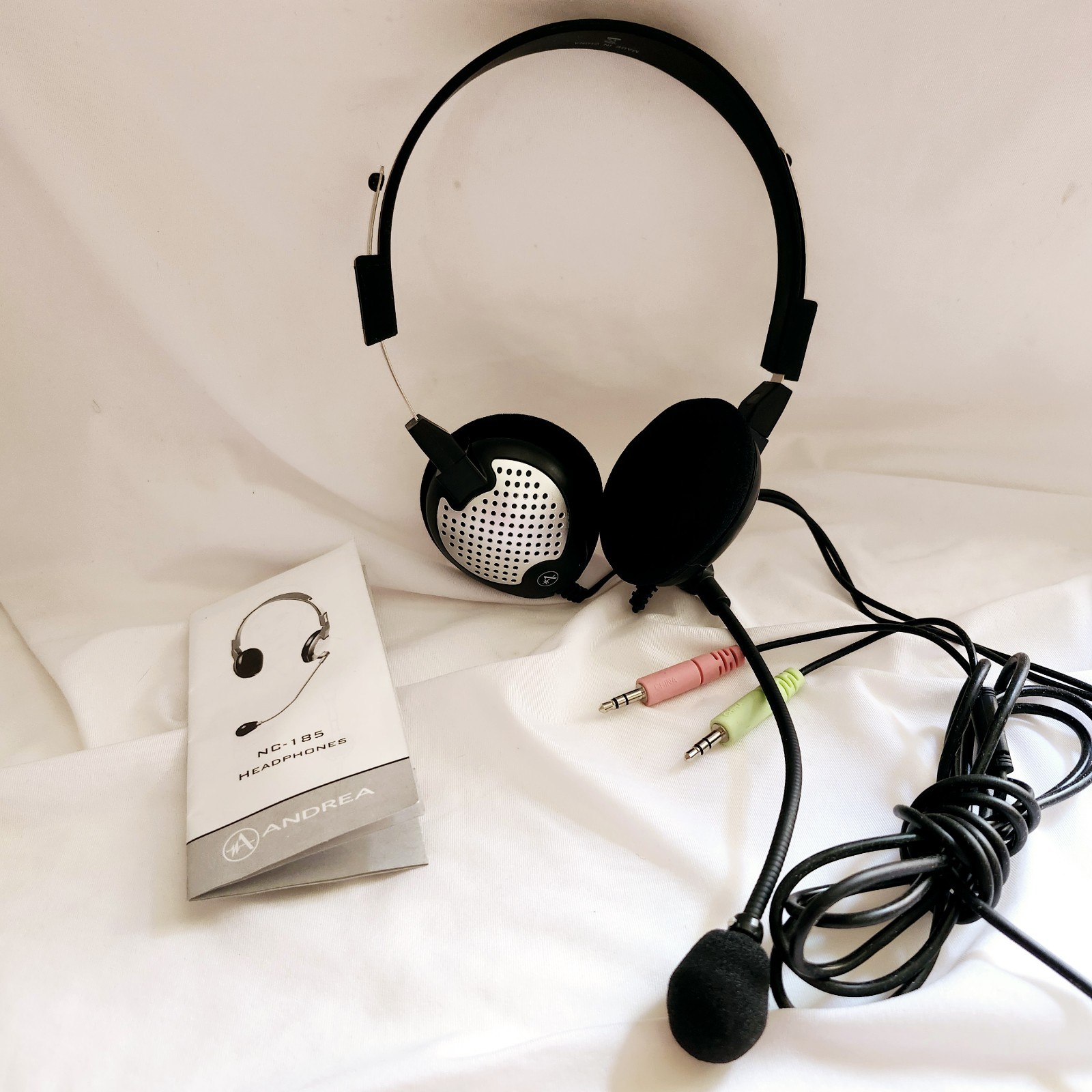 Lot 10 Andrea NC-185 Black PC Microphone Headphone Headset Call Center Business