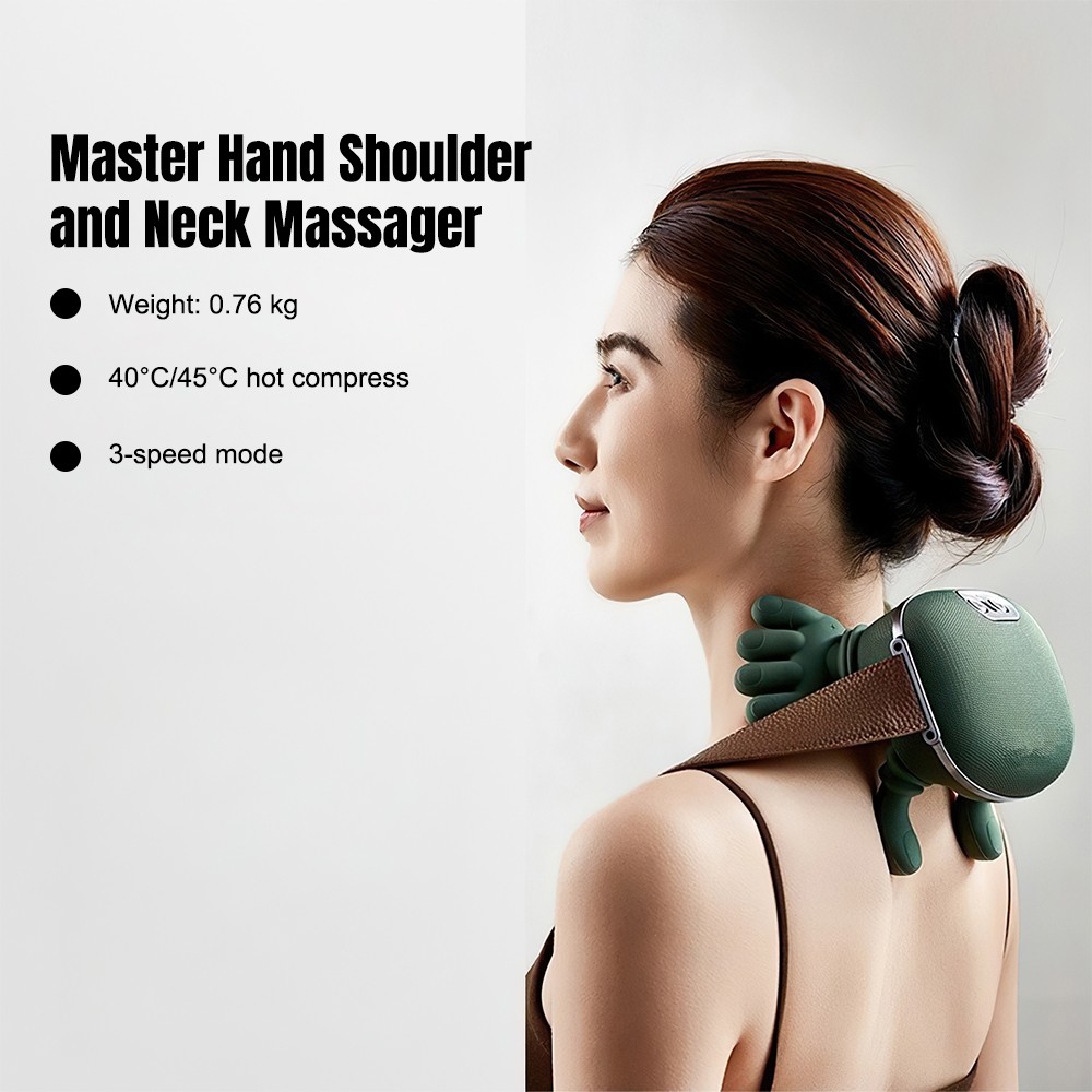 Bionic Heated Neck and Back Massager Electric Deep Tissue 4D Kneading Massage