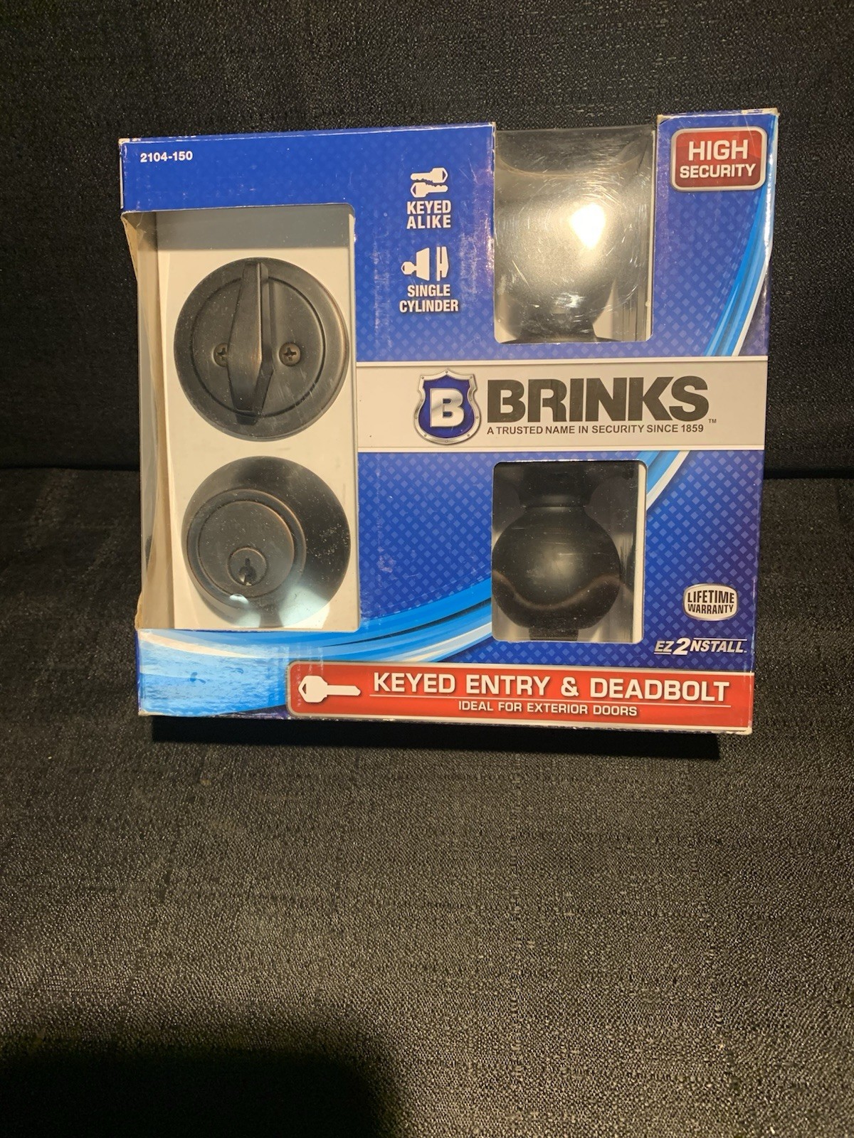 Brinks Keyed Alike Entry & Deadbolt 2104-150 Tuscan Bronze.