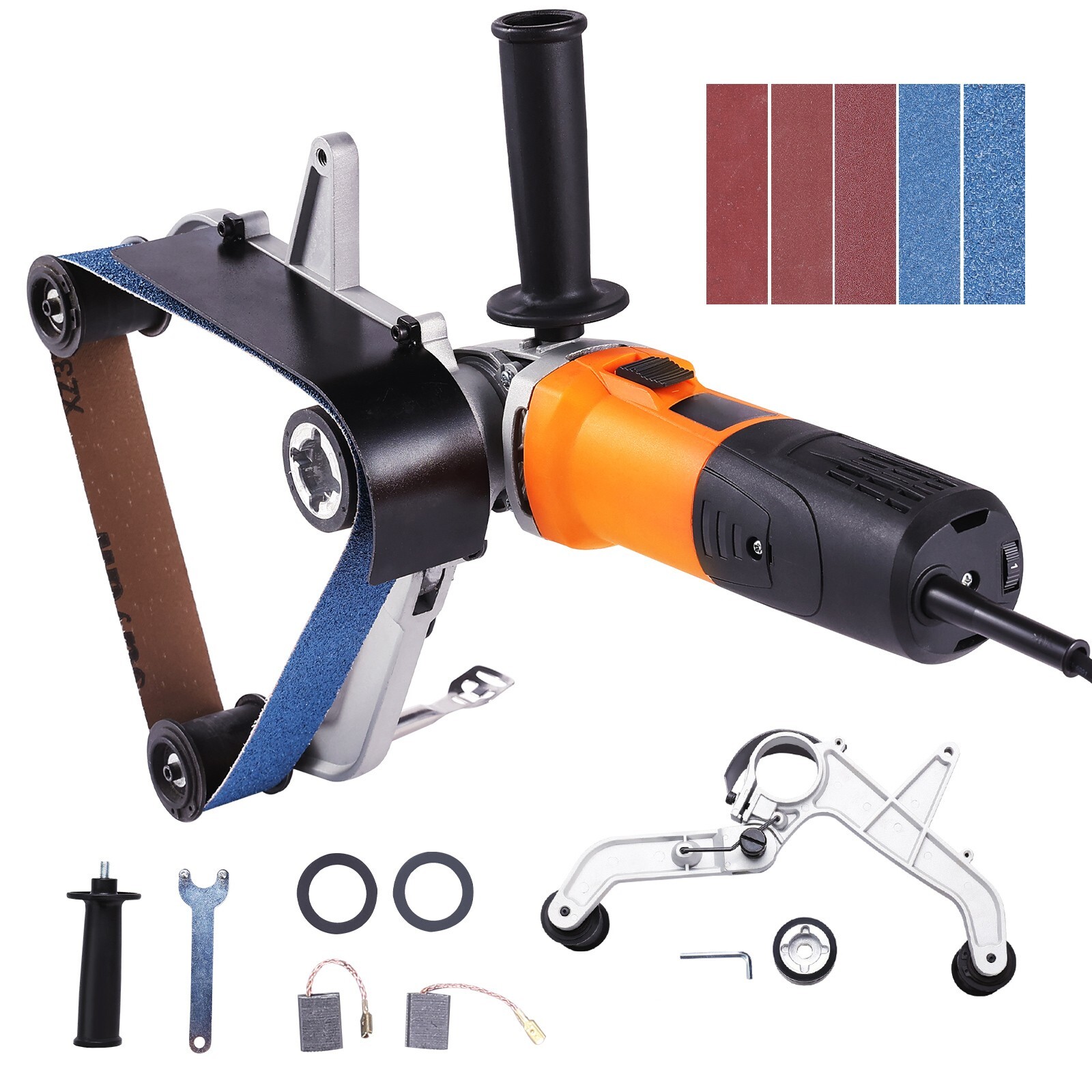 Pipe Tube Polisher Sander 1000W 6 Variable Speeds with 100PCS Sanding Belt