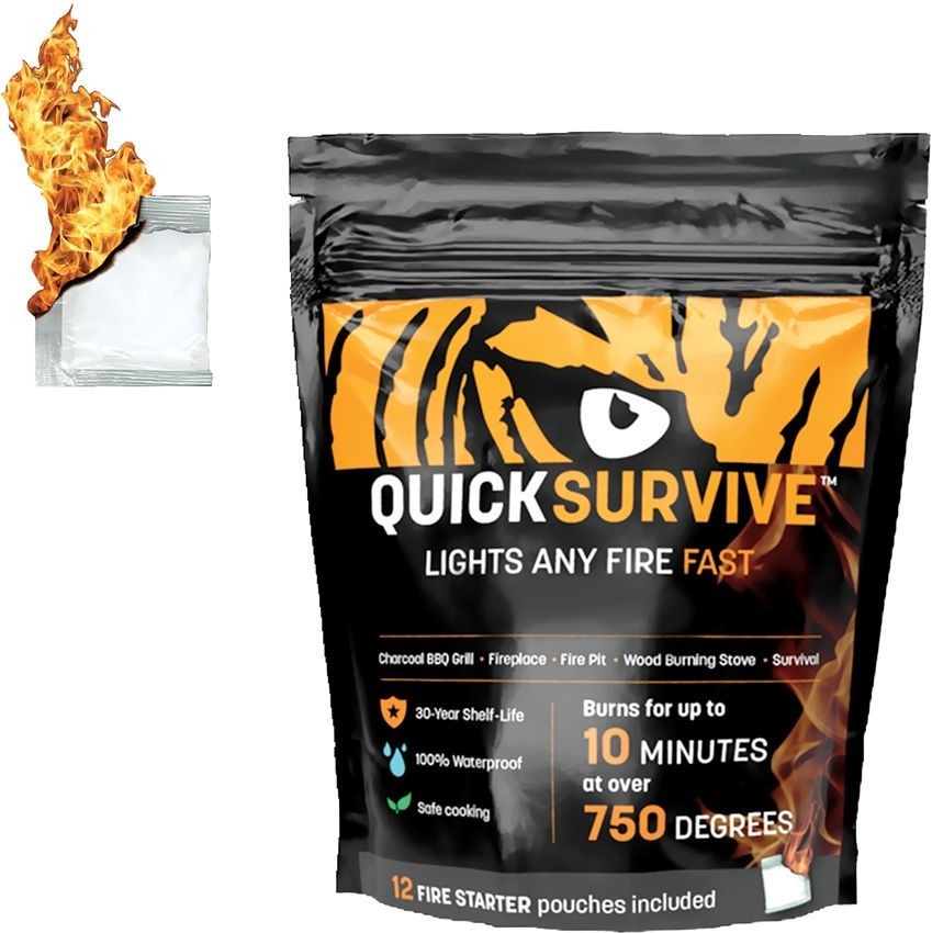 Quick Survive Fires Starter 12 pack - Worlds Best Fire Starter! 3 for 2 Deal!