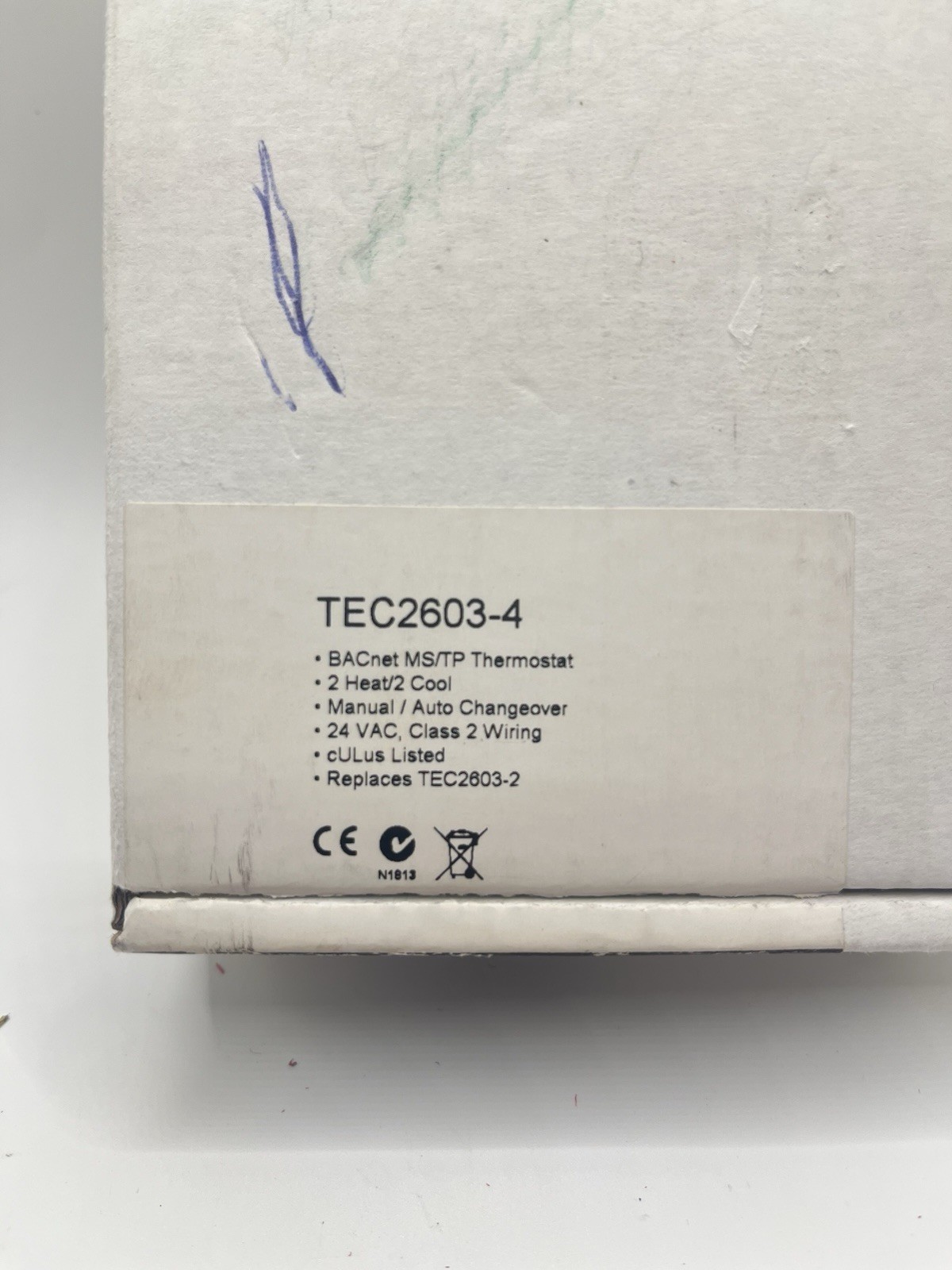 Johnson Controls TEC2603-4 BACnet 2 Heat 2 Cool Networked Thermostat Controller