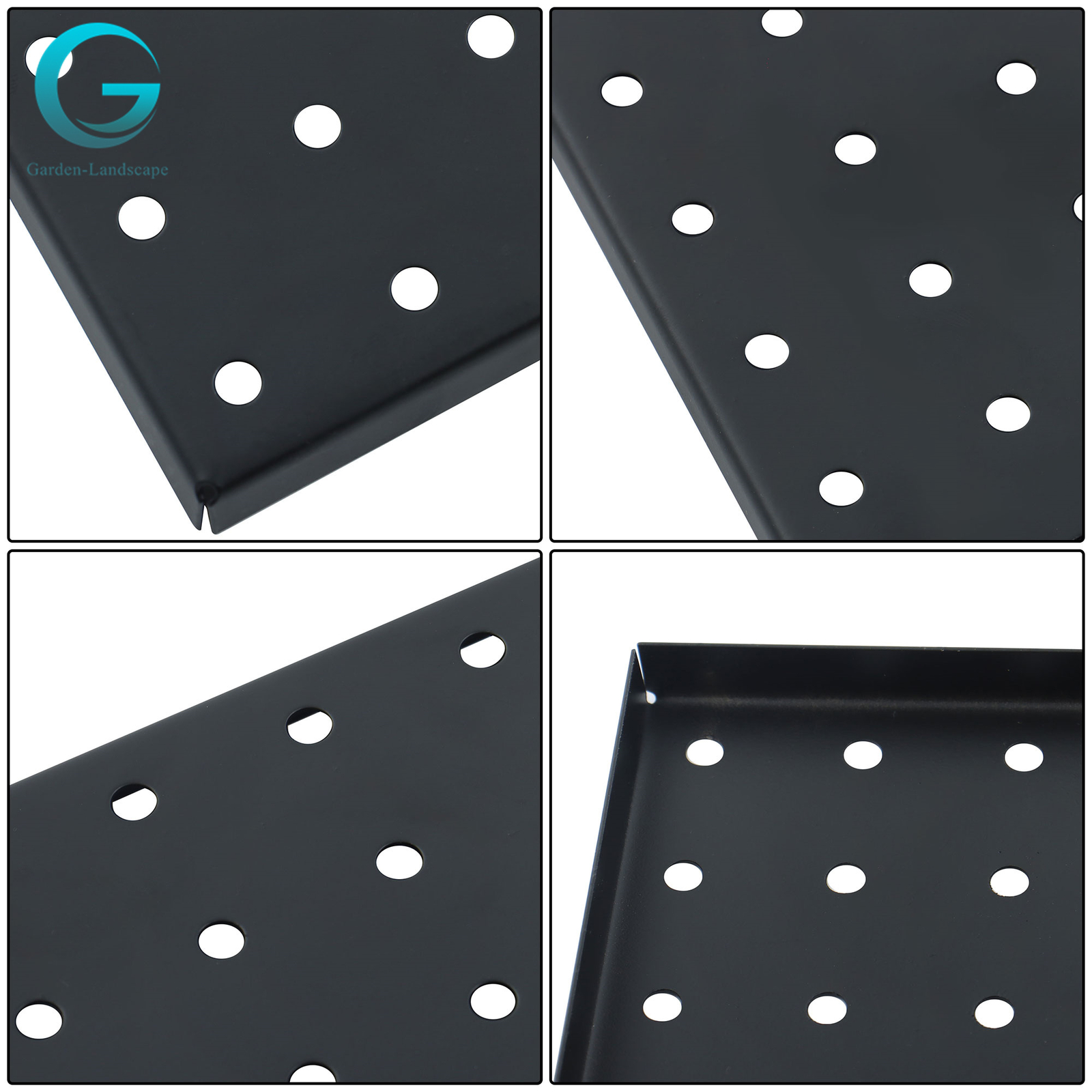 4 Pack Portable Black Metal Pegboards Wall Organizer Panel Storage Hanger Tool