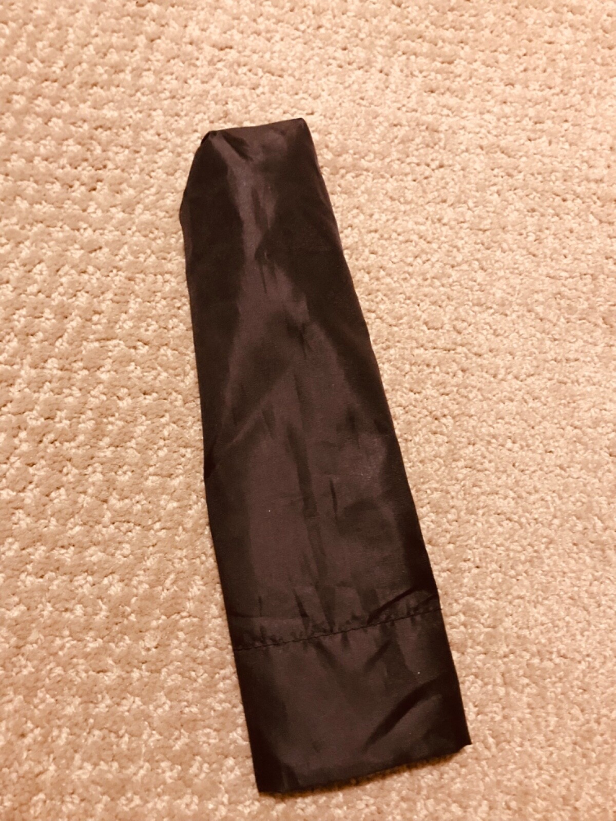 black polyester compact travel umbrella with cover, new