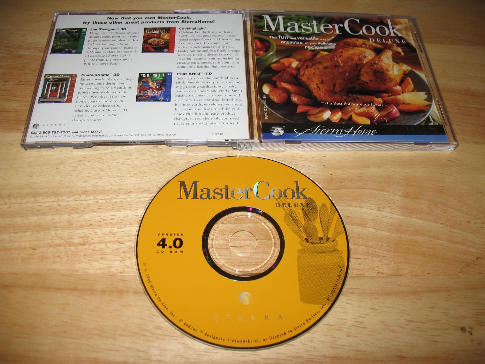 MasterCook Deluxe Version 4.0 PC/Mac CD-ROM for Windows 95/3.1 Sierra 1996