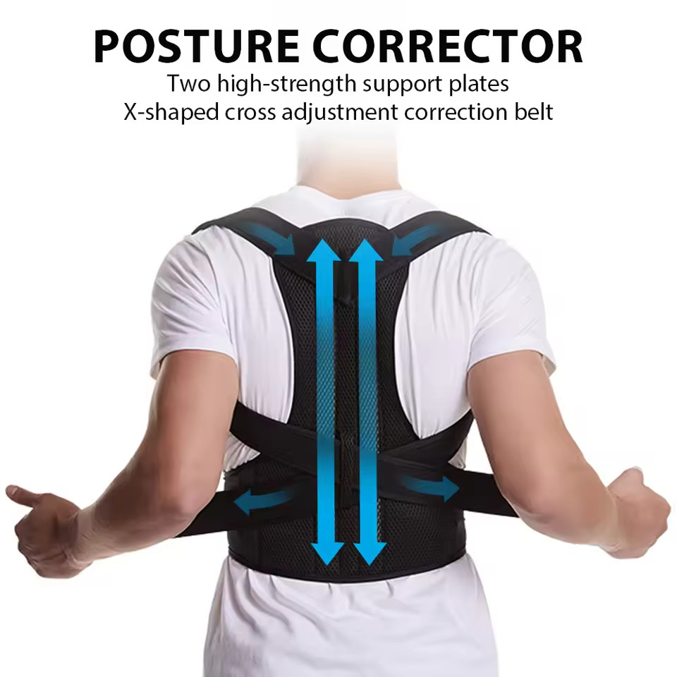 Posture Corrector Support Magnetic Back Shoulder Brace Belt Band For Men Womens