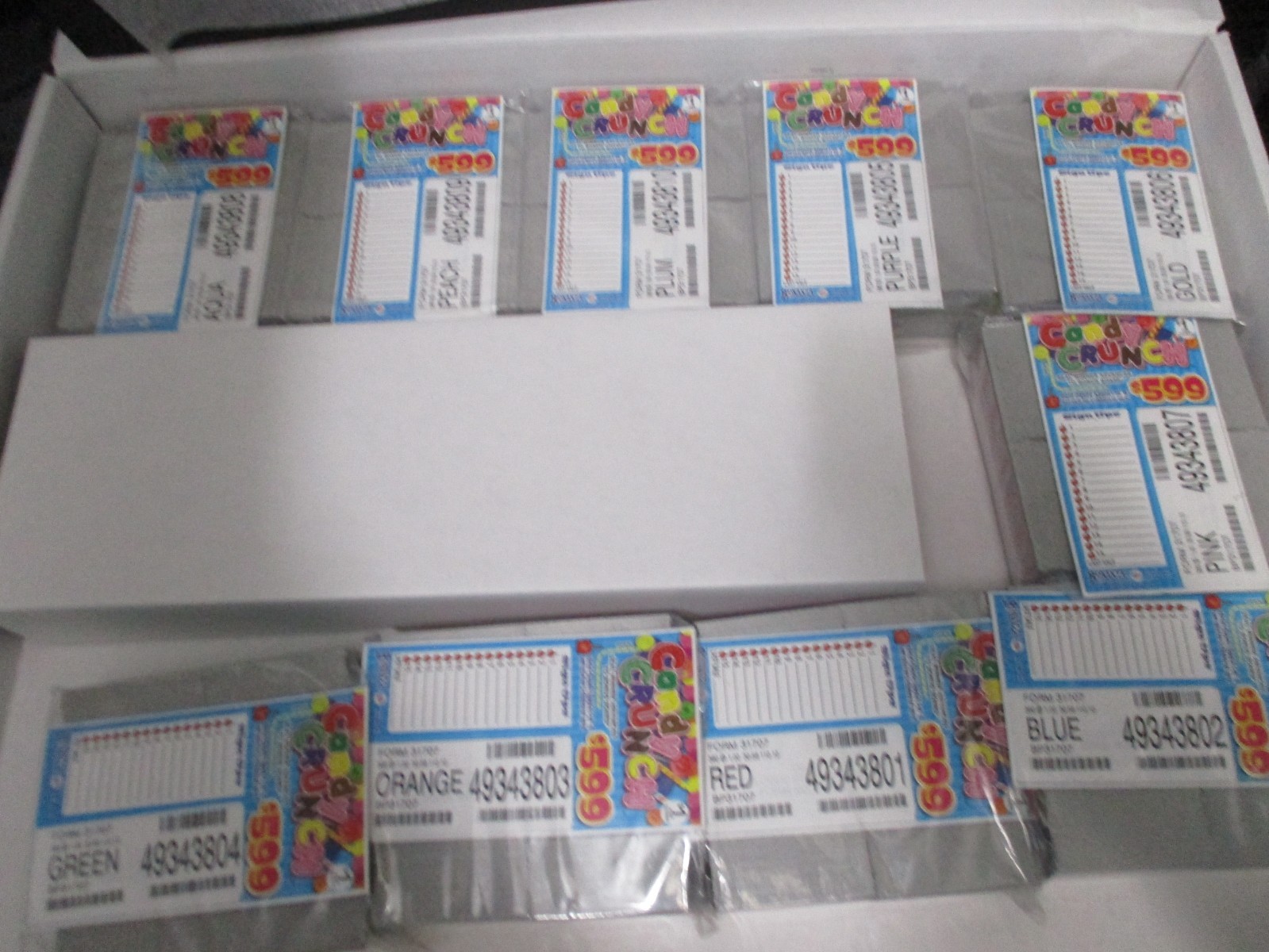 Candy Crunch - NEW - Pull Tickets/Tab For Collectors/Amusement