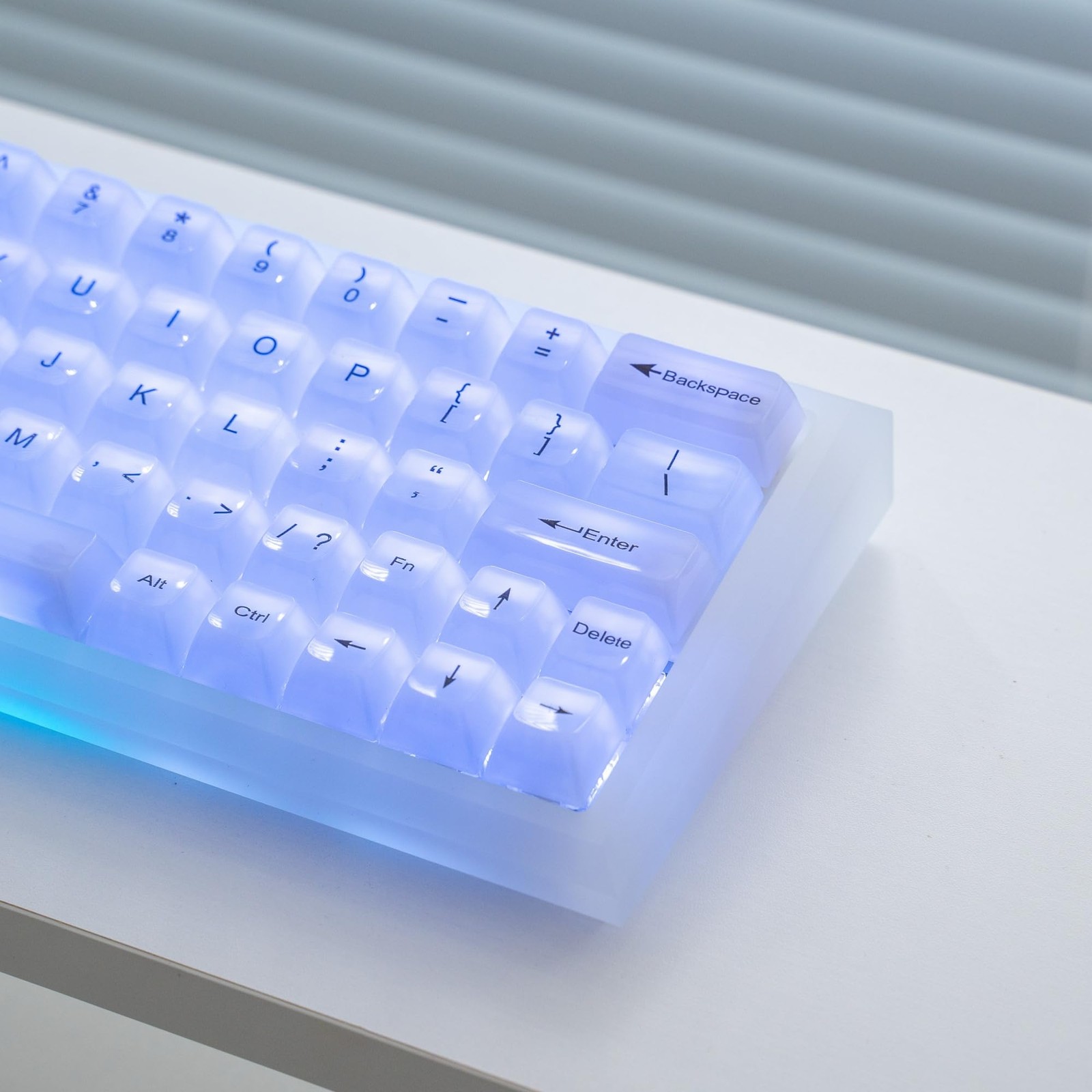 115 Keys Crystal Transparent White Jelly Keycap MDA Profile For Cherry MX