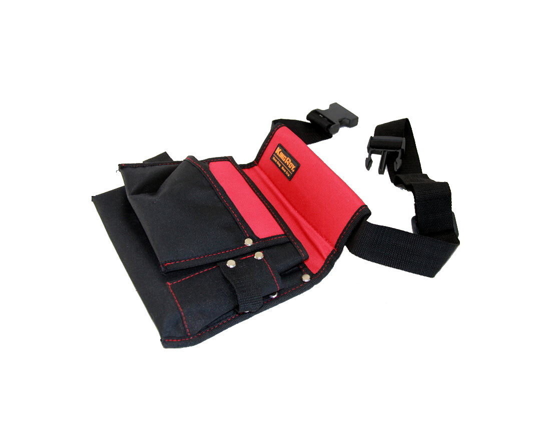 Heavy Duty 3 Pockets Nail & Tool Bag with Belt Carpenter Electrician (241255)