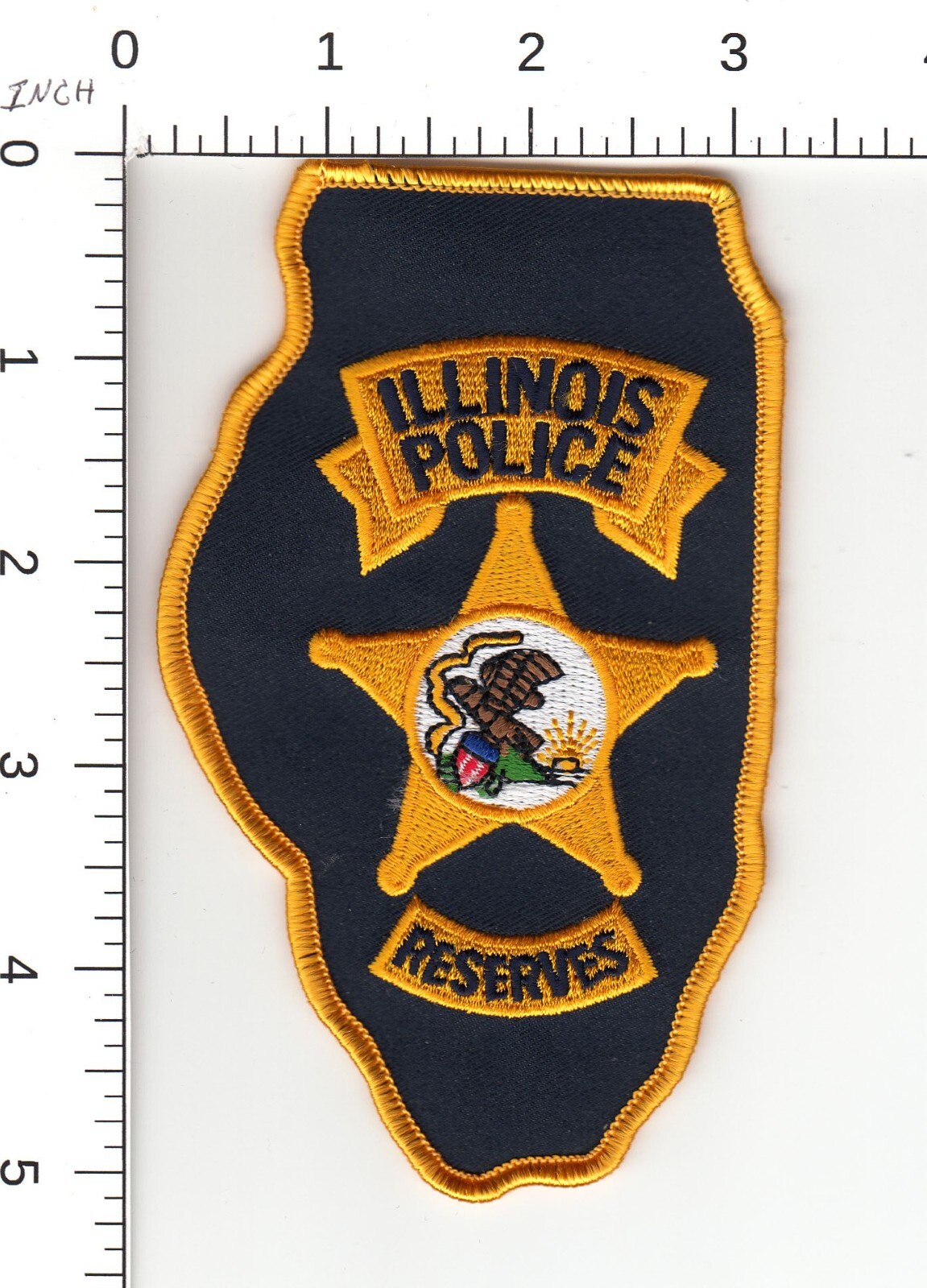 ILLINOIS POLICE RESERVES ---  COLLECTIBLE STATE SHAPE PATCH
