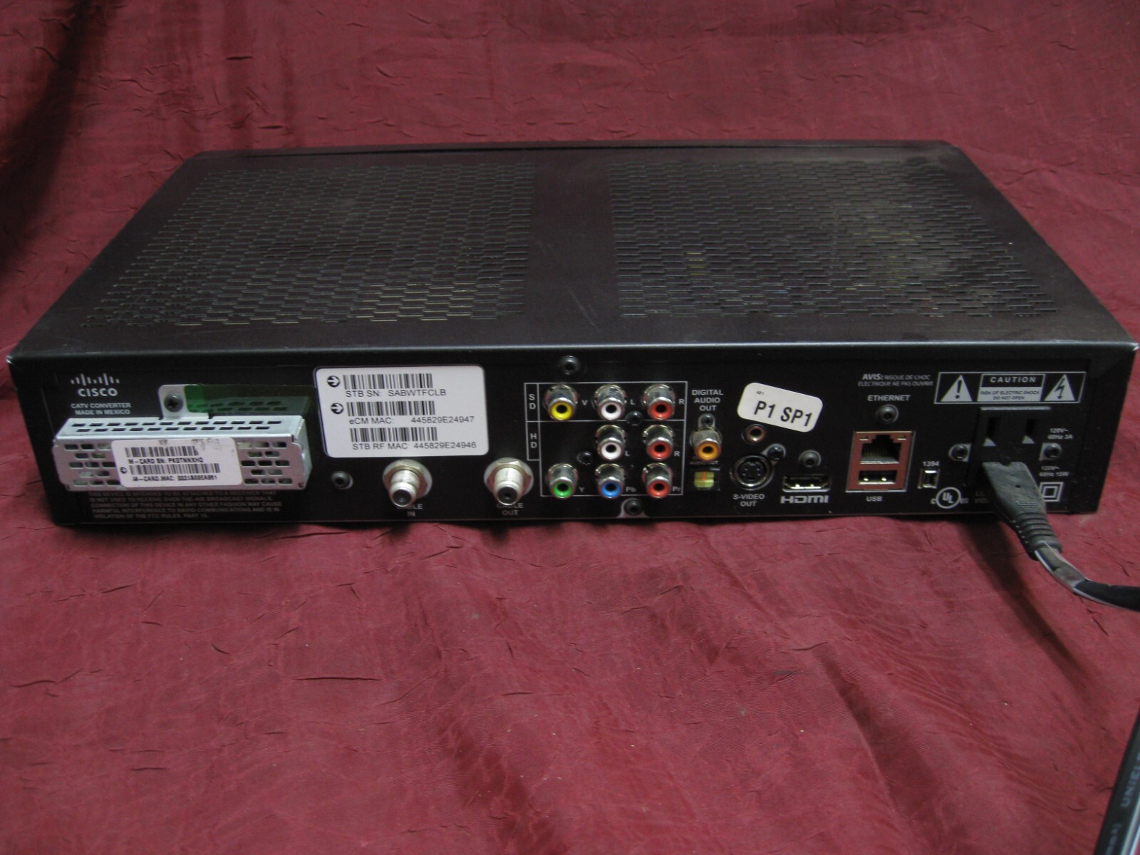 CISCO EXPLORER 4642HDC, HDTV Cable Box No Remote