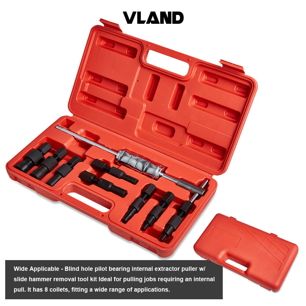 Blind Hole Inner Pilot Bearing Puller Remover Set Slide Hammer Internal Kit 9pcs