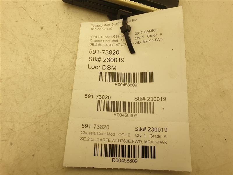 15-17 TOYOTA CAMRY MULTIPLEX NETWORK CONTROL MODULE ECM ASSEMBLY