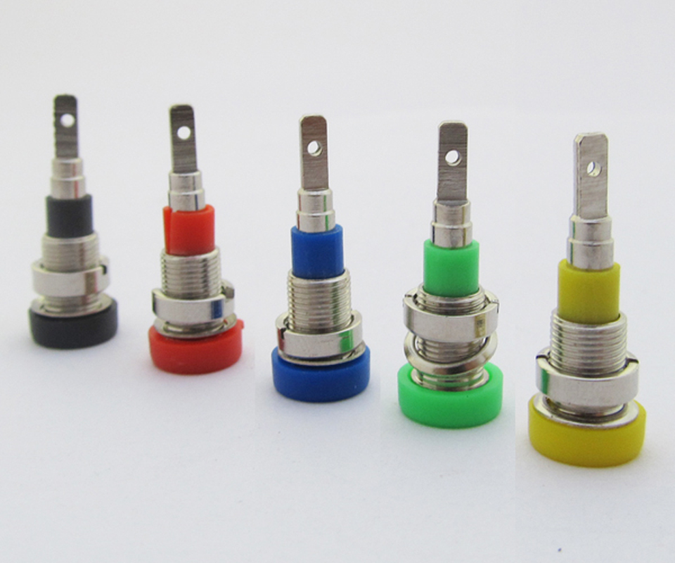 10pcs 5 colors Brass 2mm Banana Plug receptacle Binding Post With Long Size