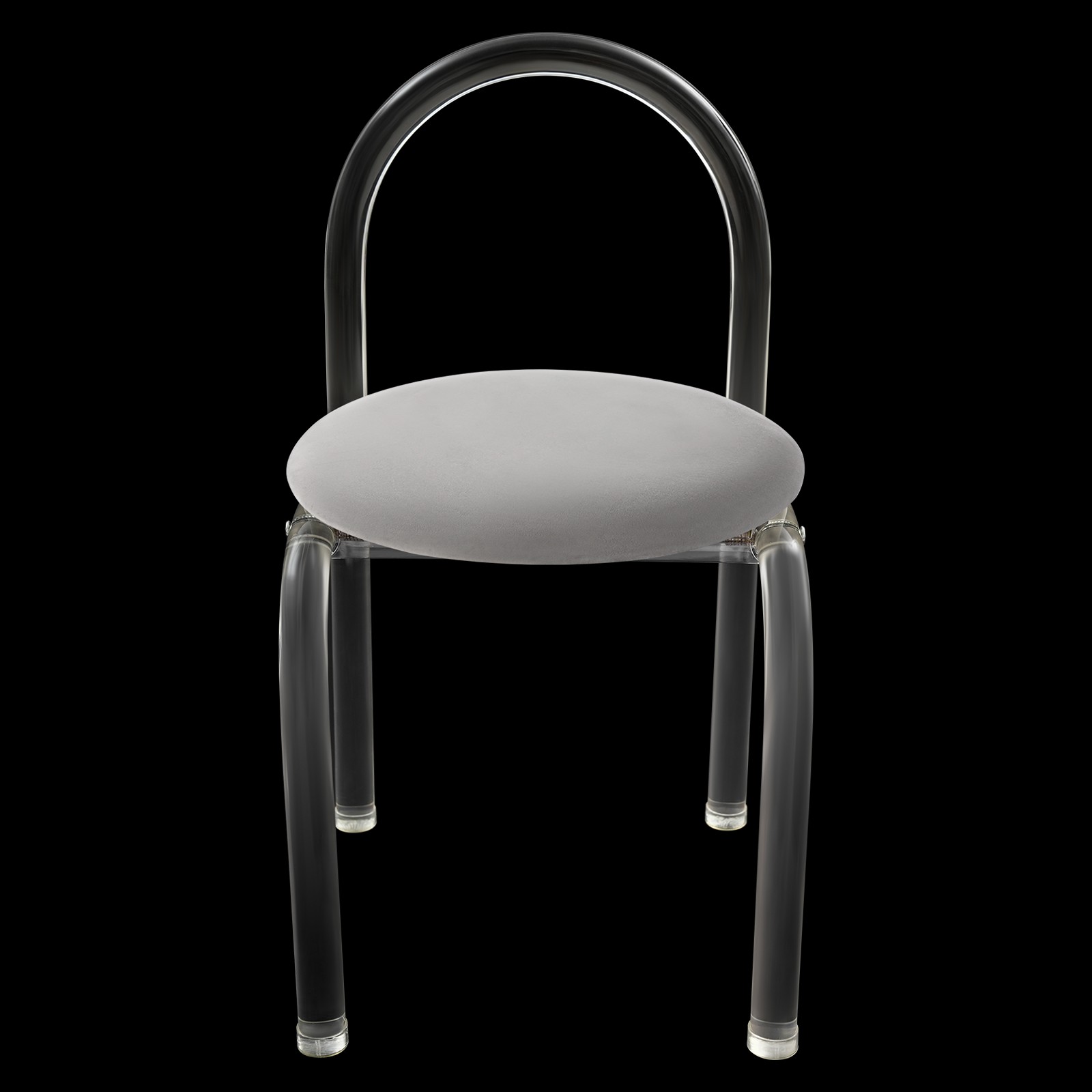 40*40*72cm Modern Minimalist Acrylic Clear Chair, 165.35 lbs Makeup Chair