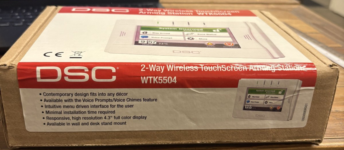 DSC 2 - Way Wireless TouchScreen Arming Station WTK5504