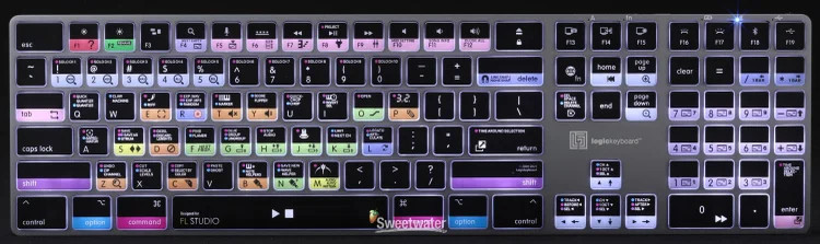 LogicKeyboard Titan Wireless Backlit Keyboard for FL Studio - Mac