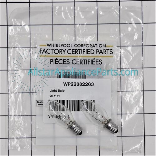 Whirlpool Dryer Light Bulb WP22002263 (PACK OF 2)