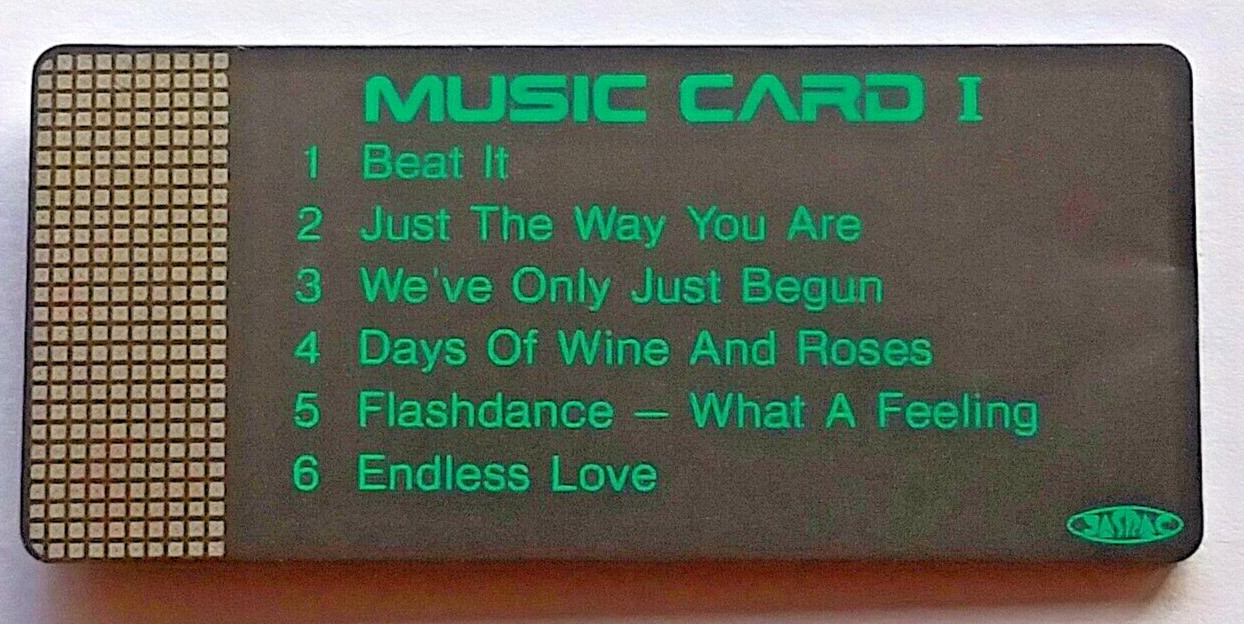 Yamaha Music Card # 1, for the 1980's Yamaha TYU-40 Mini Electronic Keyboard.