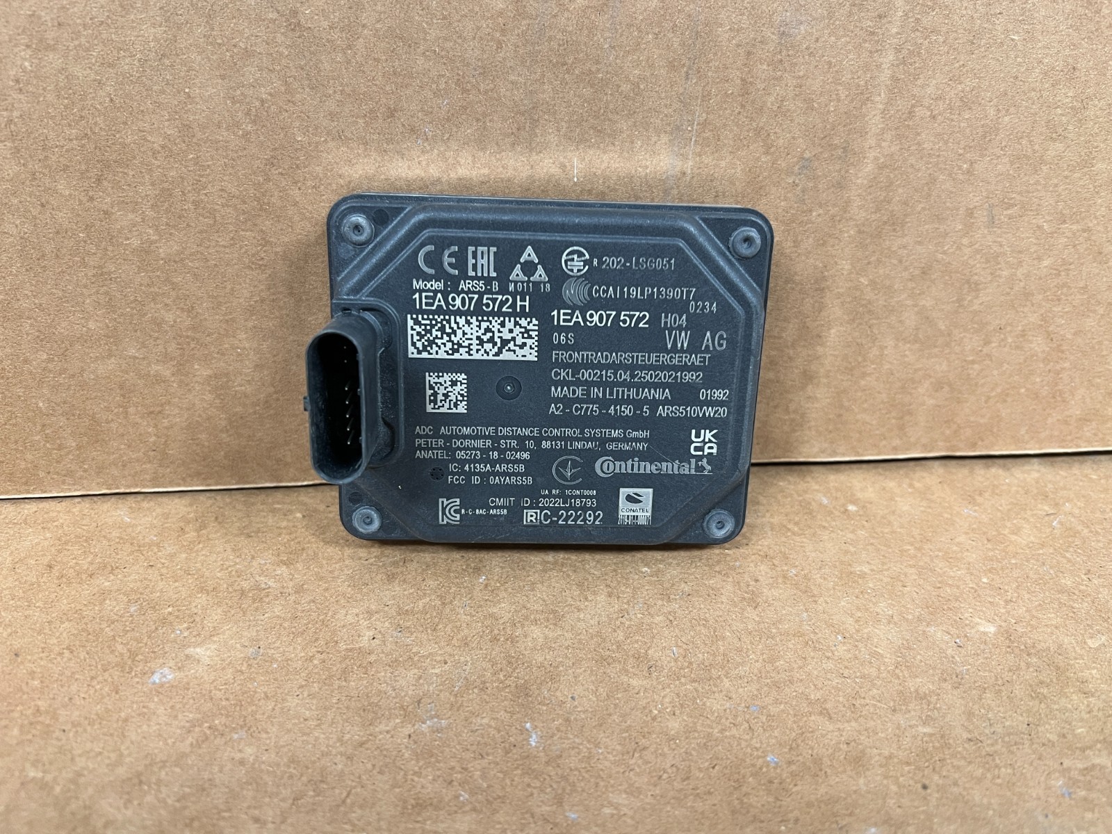OEM 2022 2023 2024 VOLKSWAGEN ID.4 FRONT DISTANCE RADAR SENSOR UNIT 1EA.907.572