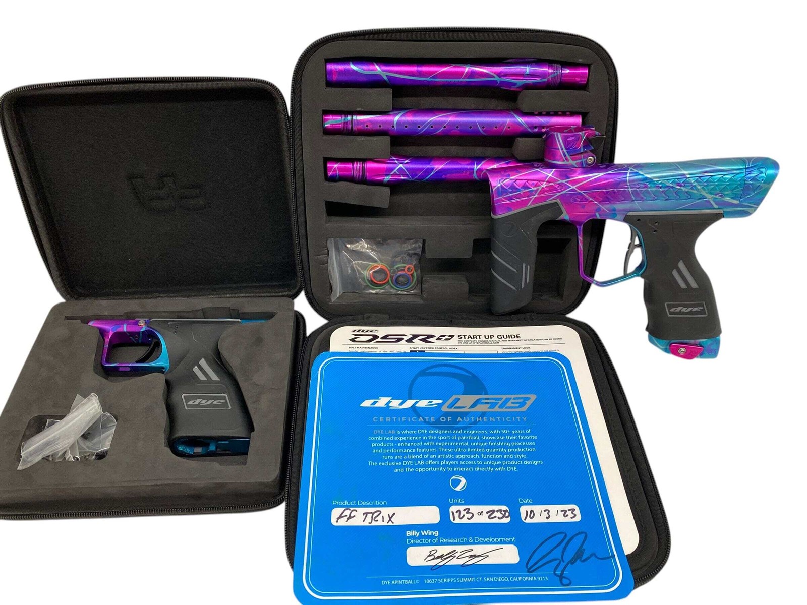 Dye FreefFlow Trix Dsr+ Fade/Splash Paintball Gun W/Mech Frame