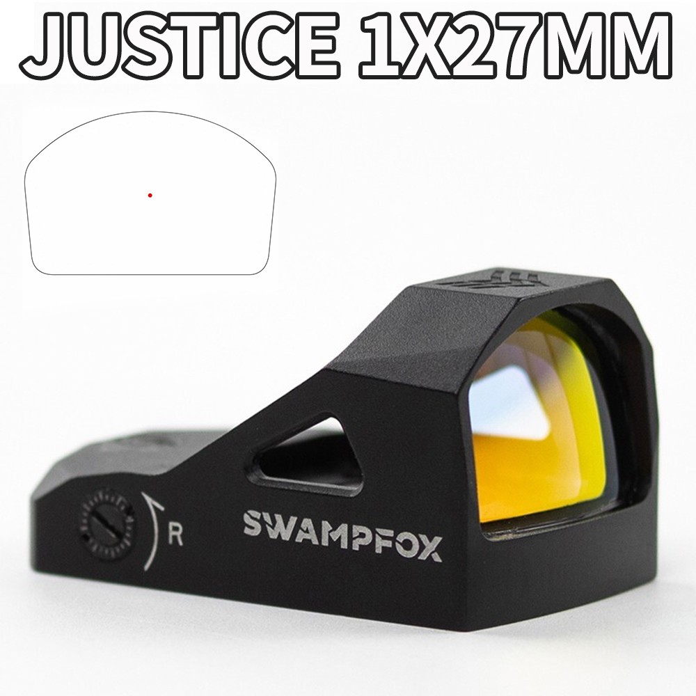 Swampfox Justice 1x27mm Micro Reflex Sight 3 MOA Red Dot For RMR