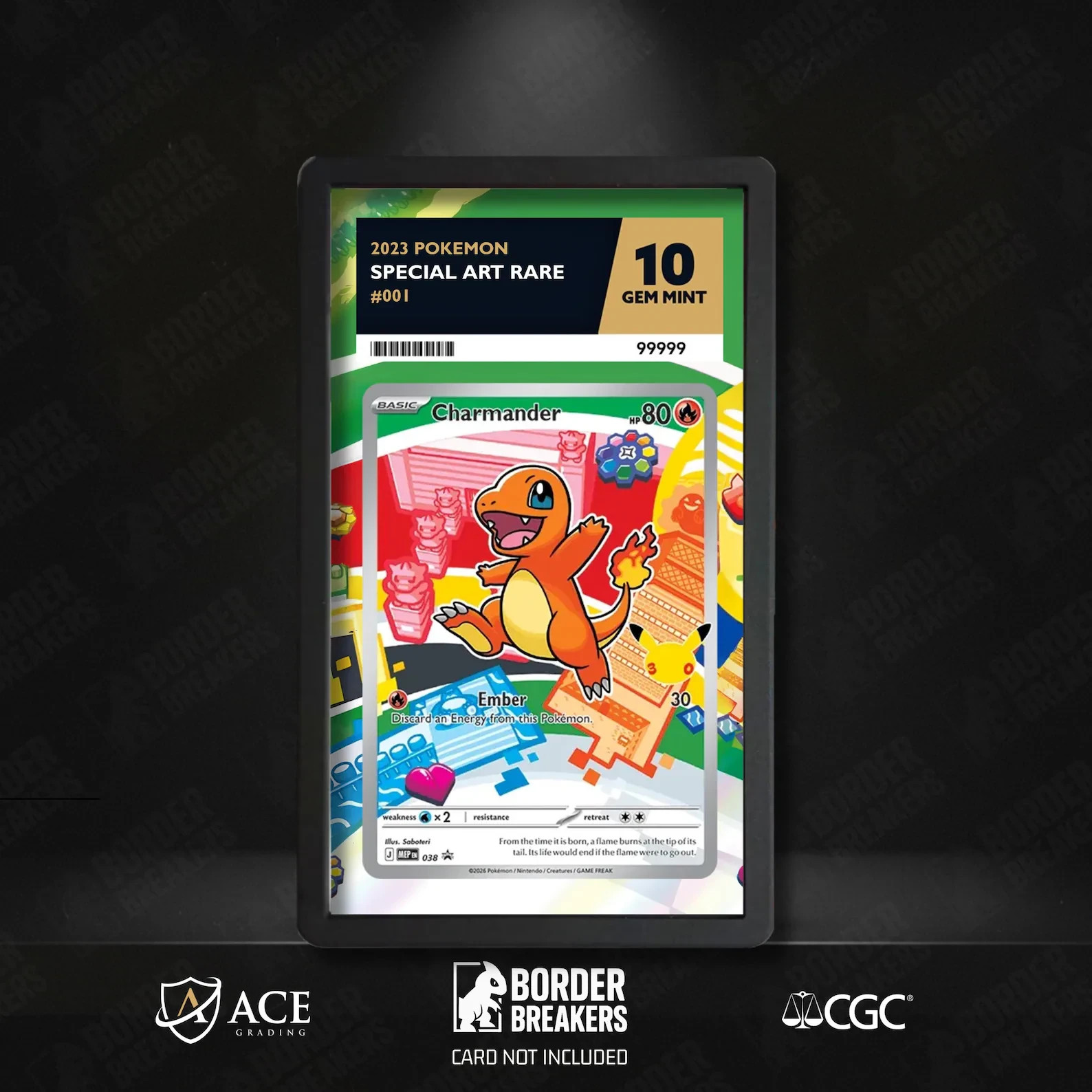 038 Charmander  Pokémon Slab Skin | ACE CGC Graded Insert /Guard Bumper