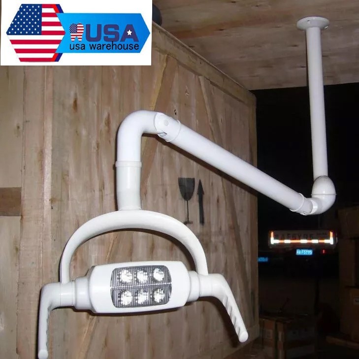 Dental Oral Light Lamp Ceiling-mounted Type Operating Lamp 6 LED Lens With Arm