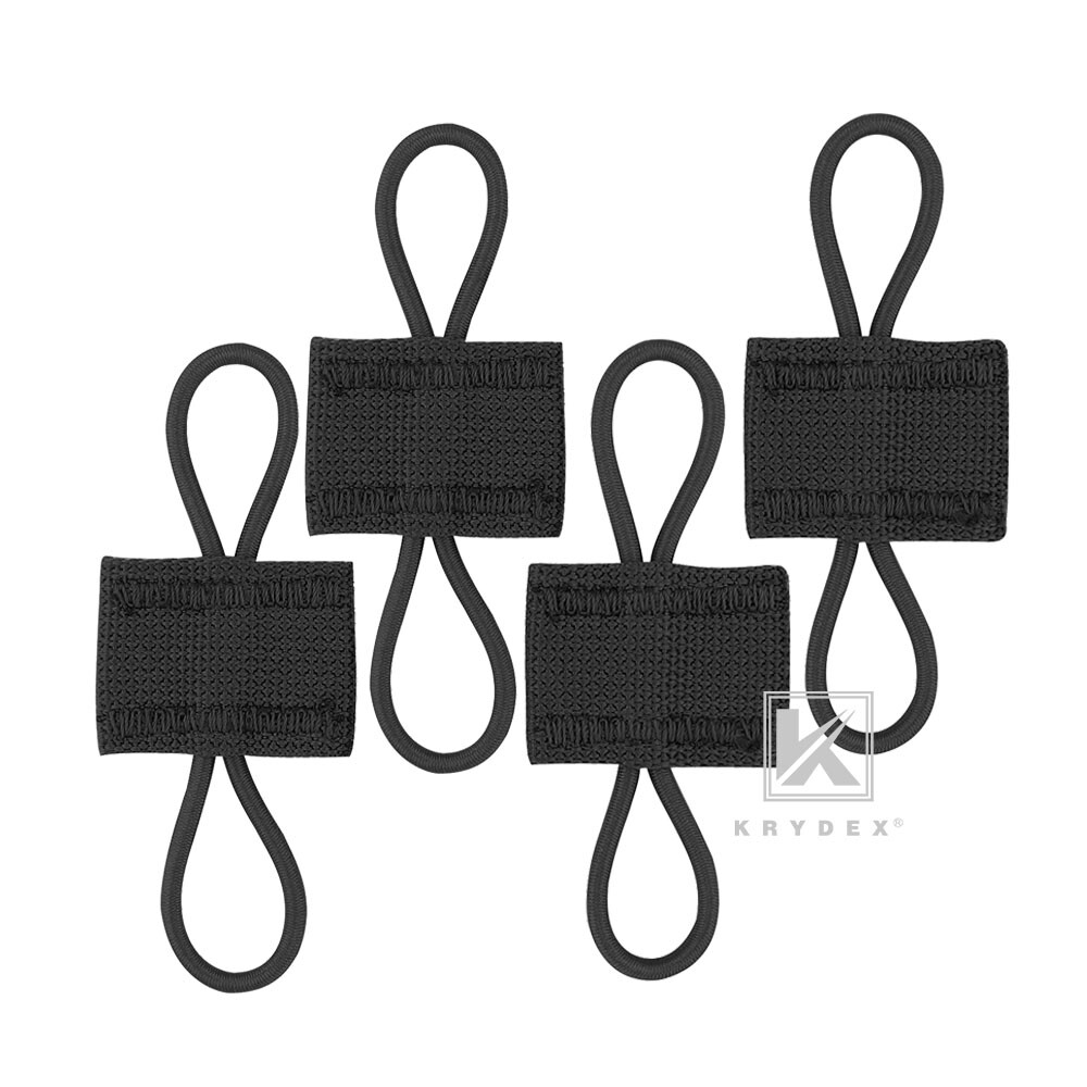 KRYDEX 4 PCS PTT Retainer MOLLE Webbing Tool Strap Kit Antennas Cable Organizer