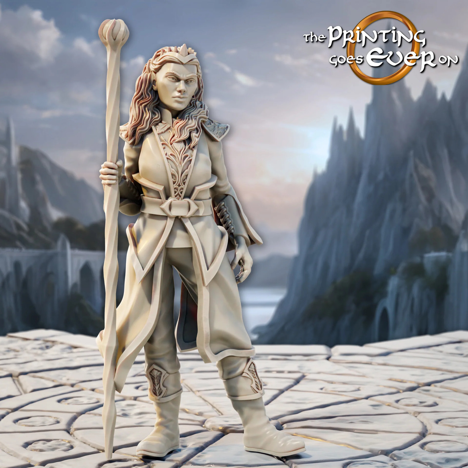 Elven Stormcaller Mages - Resin Tabletop Miniature