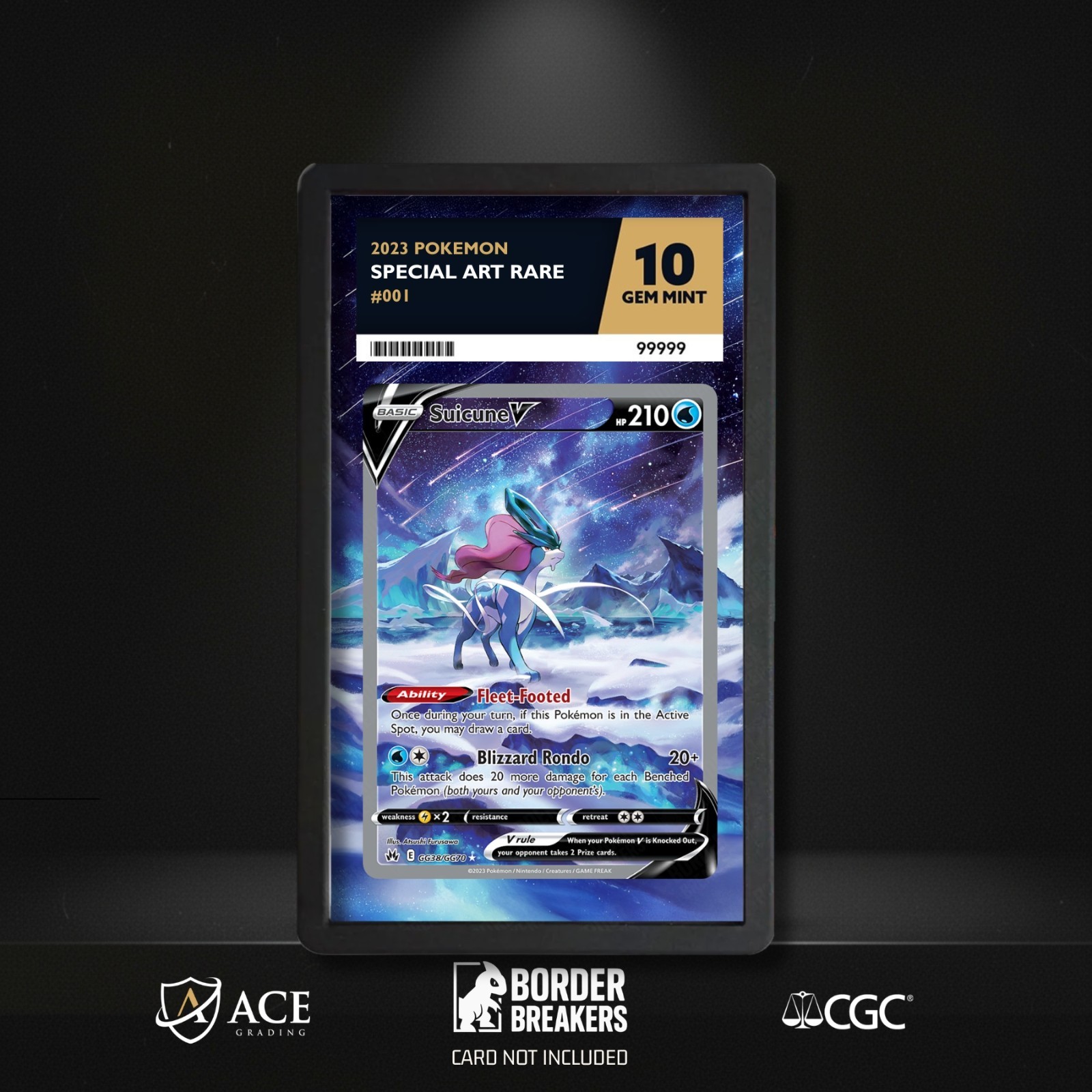Suicune GG38/GG70 Pokémon Slab Skin | ACE CGC Graded Insert /Guard Bumper
