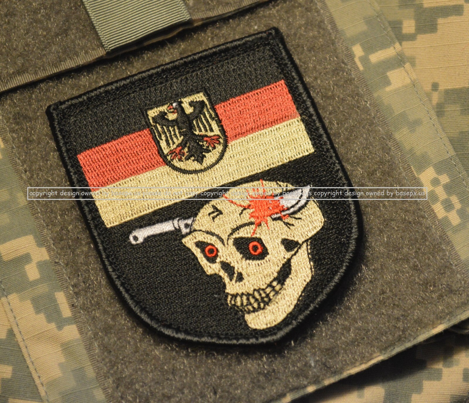 KANDAHAR WHACKER© NATO ISAF KSK SP OPS GERMAN Bundeswehr.de Flag Skull (Burdock)