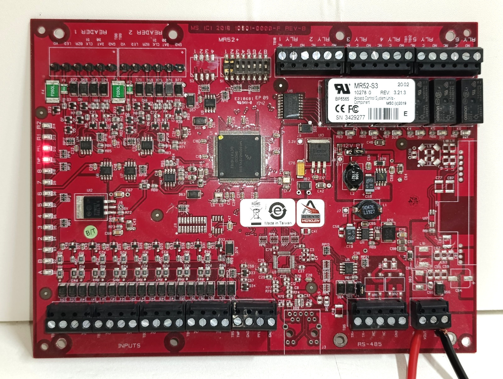 MERCURY SECURITY MR52-S3 SERIES DUAL READER INTERFACE MODULE BOARD TESTED