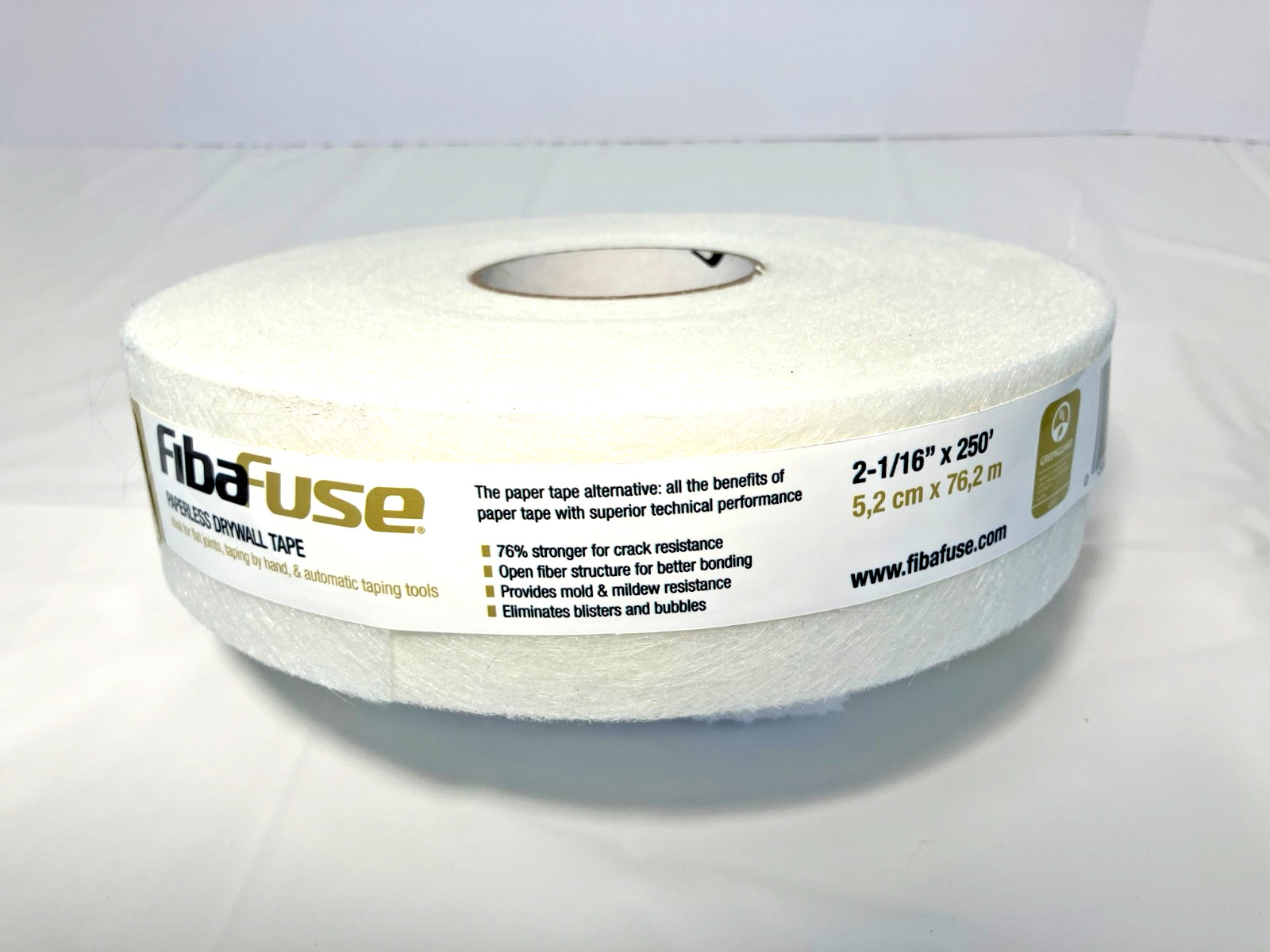 FibaFuse 2-1/16 in in. x 250 ft. White Paperless Drywall Joint Tape New Open Box