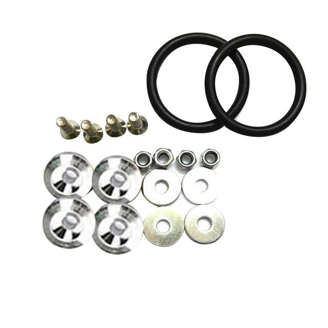 Password JDM Quick Release Aluminium Bumper Fender Fastener Kit (Silver)
