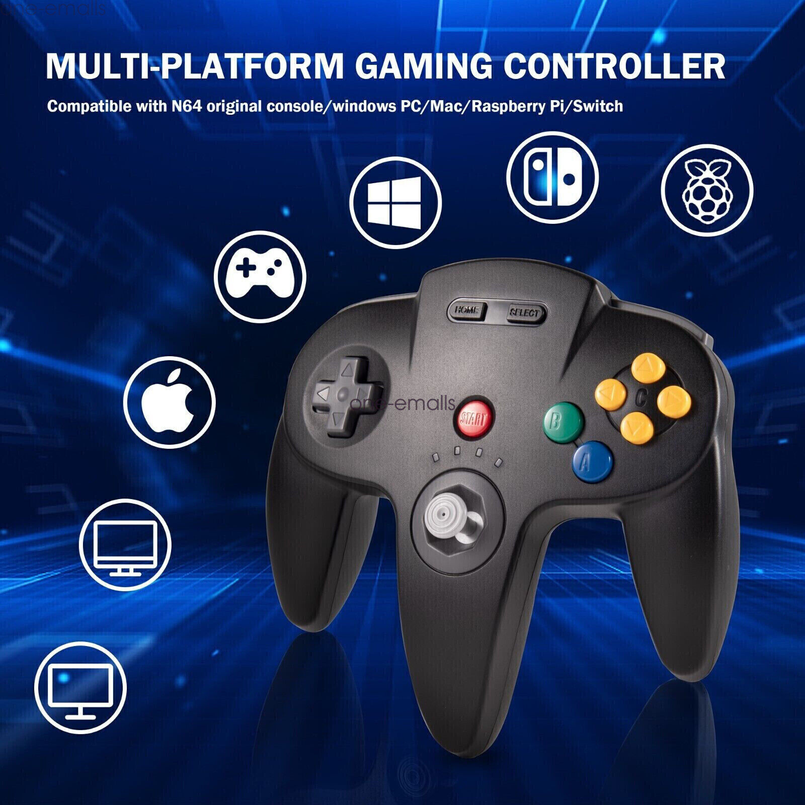 Wireless N64 Controller for Nintendo 64 Console/ Switch Mac Windows Rechargeable
