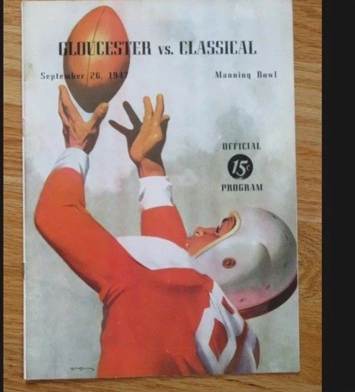 Harry Agganis #33 1947 Program GLOUCESTER vs LYNN Manning Bowl High School🏈