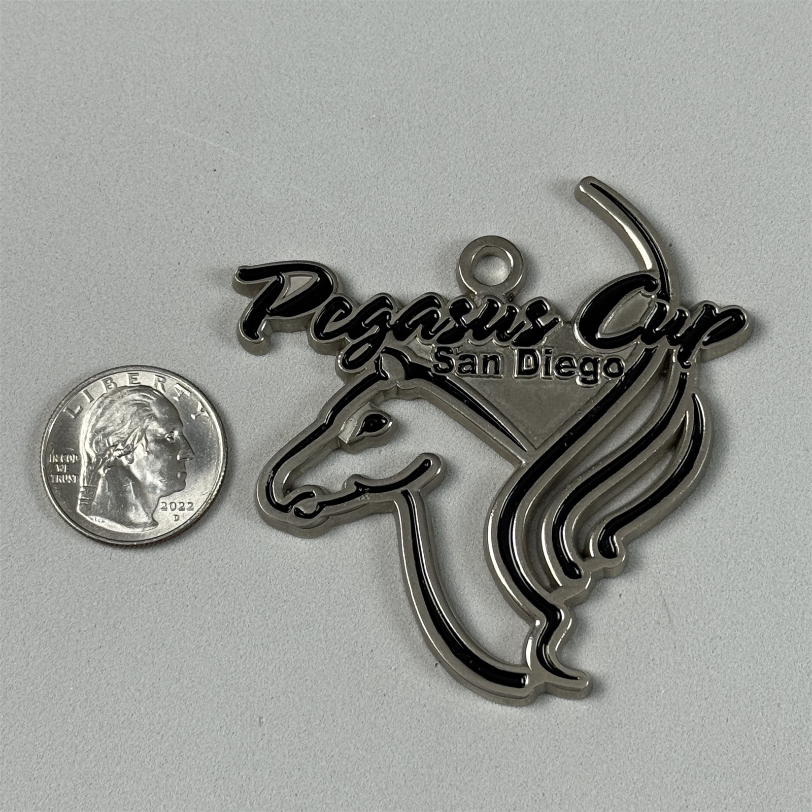 San Diego Pegasus Cup Soccer Tournament Finalist Medal Pendant Charm #55983