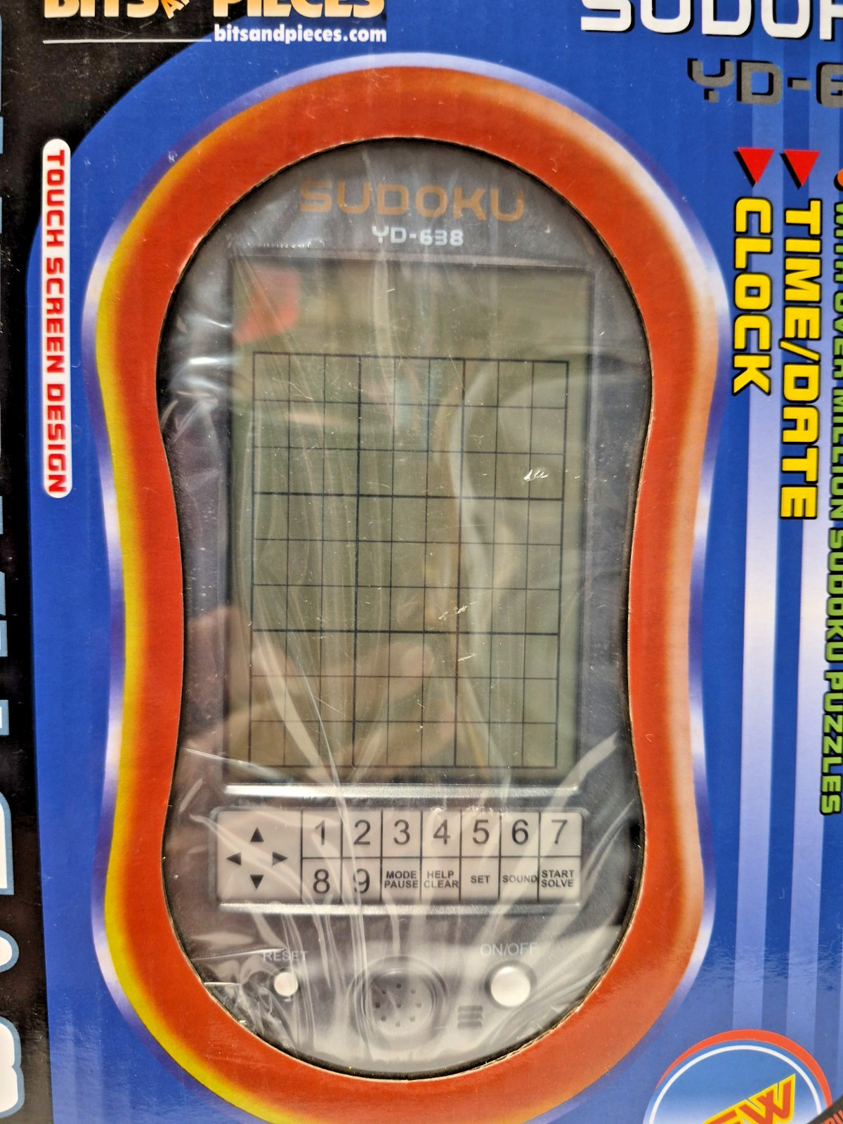 Sudoku Electronic Handheld Game YD-638 With Time Date Clock New