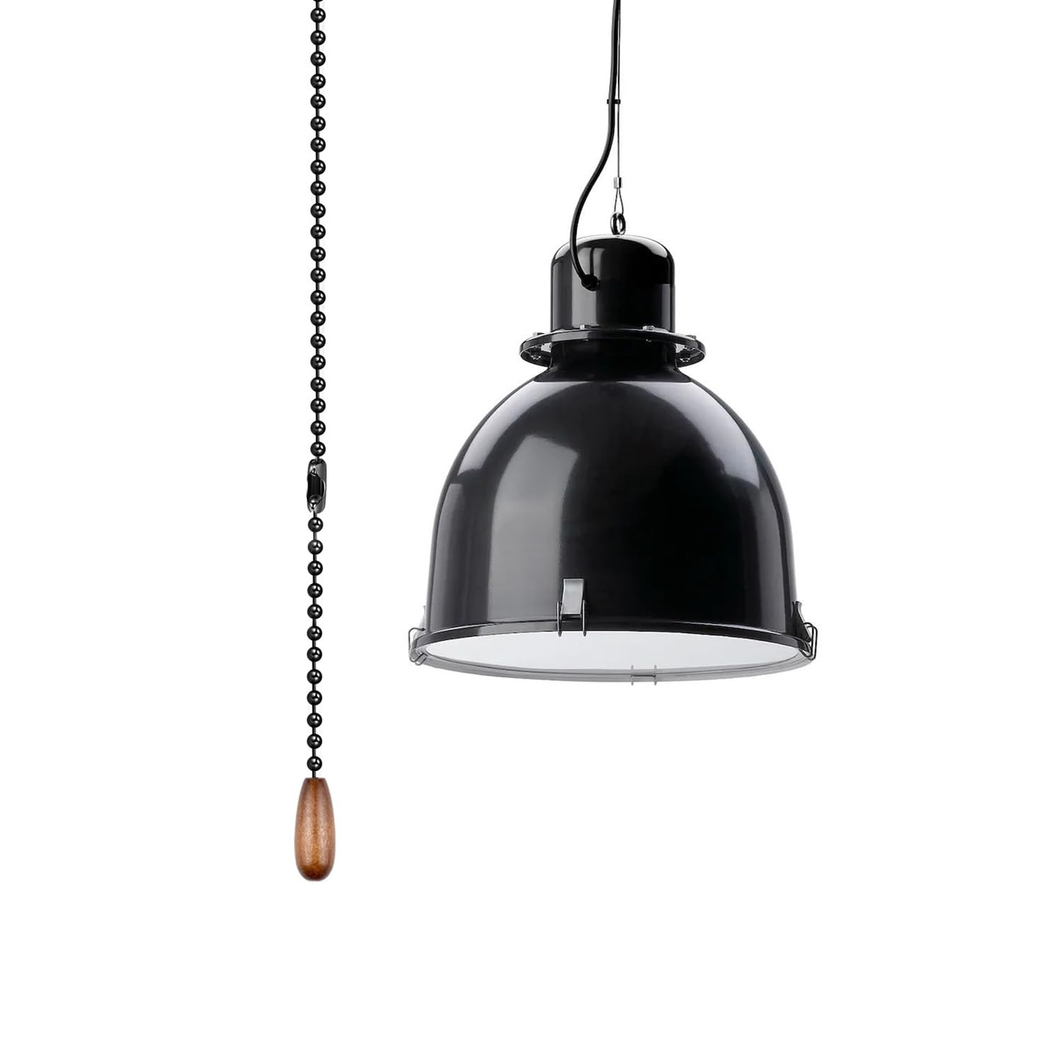Black Ceiling Fan Pull Chain, 120" Extra Long Rust Proof 3mm Beaded Ball Ligh...