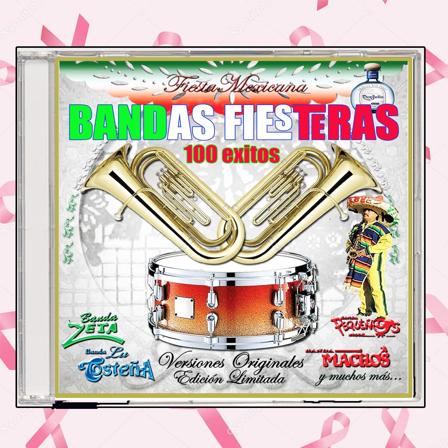 15#  bandas fiesteras MP3 CD CON 100 exitos