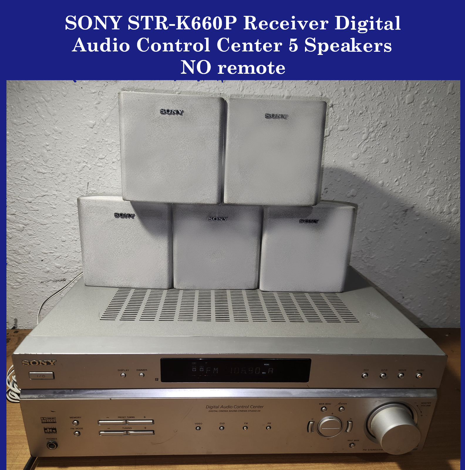 SONY STR-K660P  Receiver Digital Audio  Control Center 5 Speakers NO remote